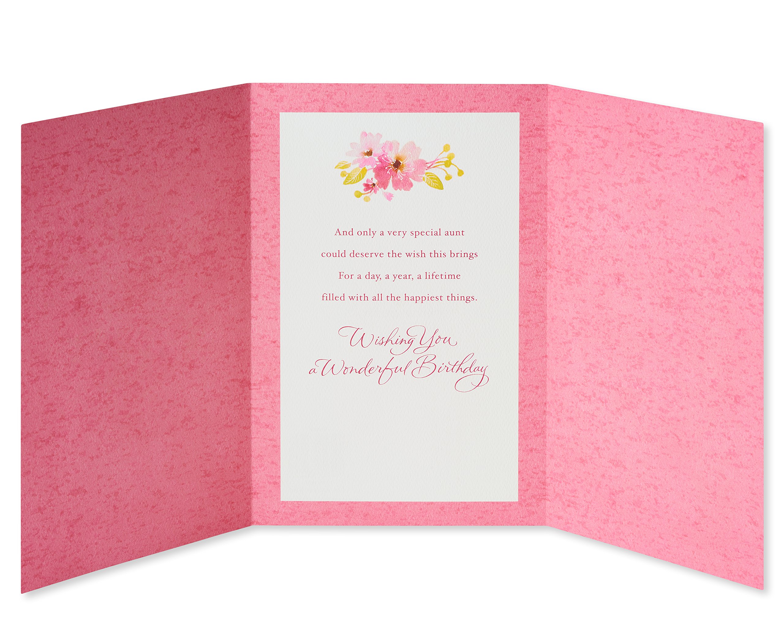 American Greetings Birthday Card for Aunt (Floral) - Image 3