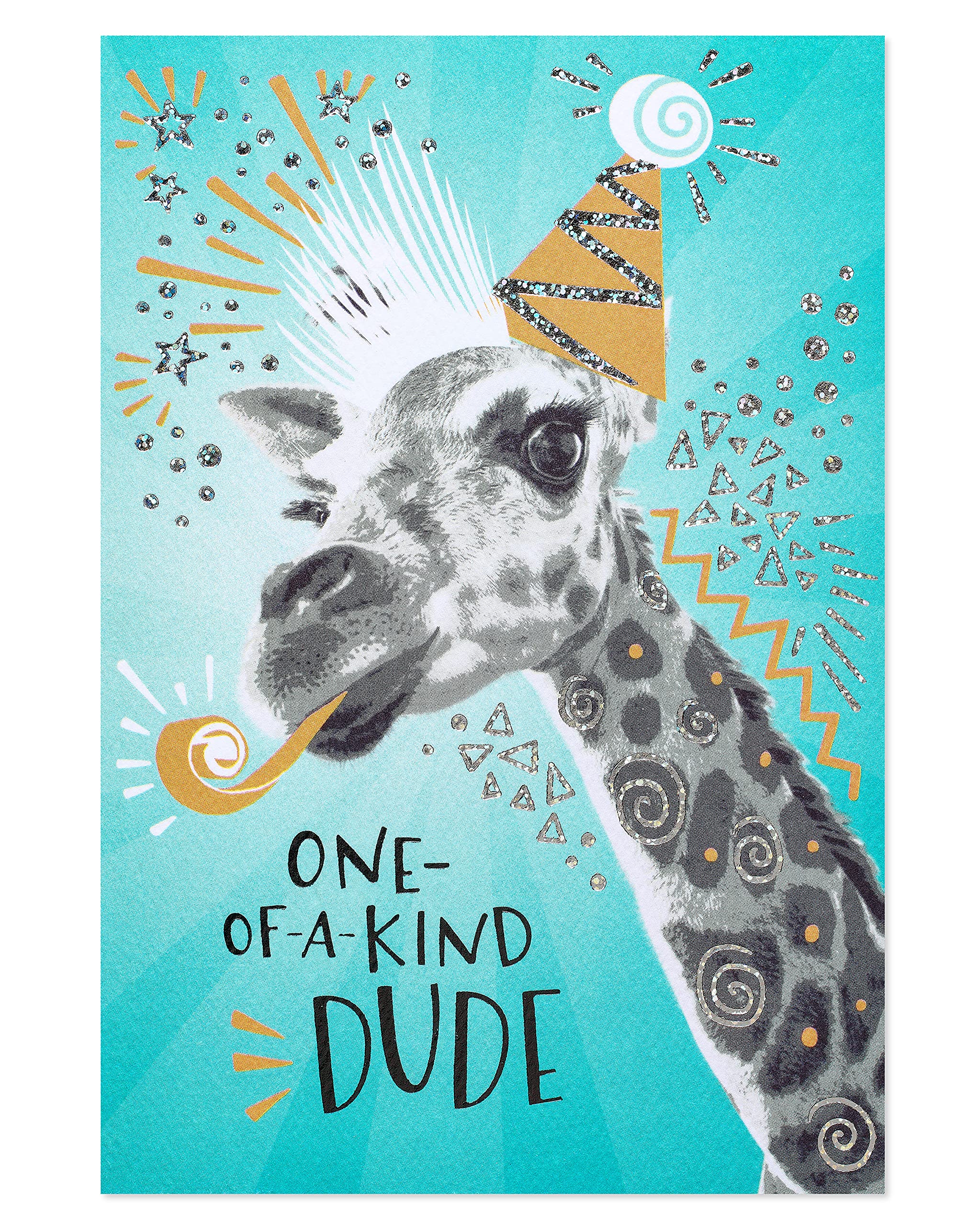 American Greetings Birthday Card for Boy (Giraffe with Party Hat) - Image 4