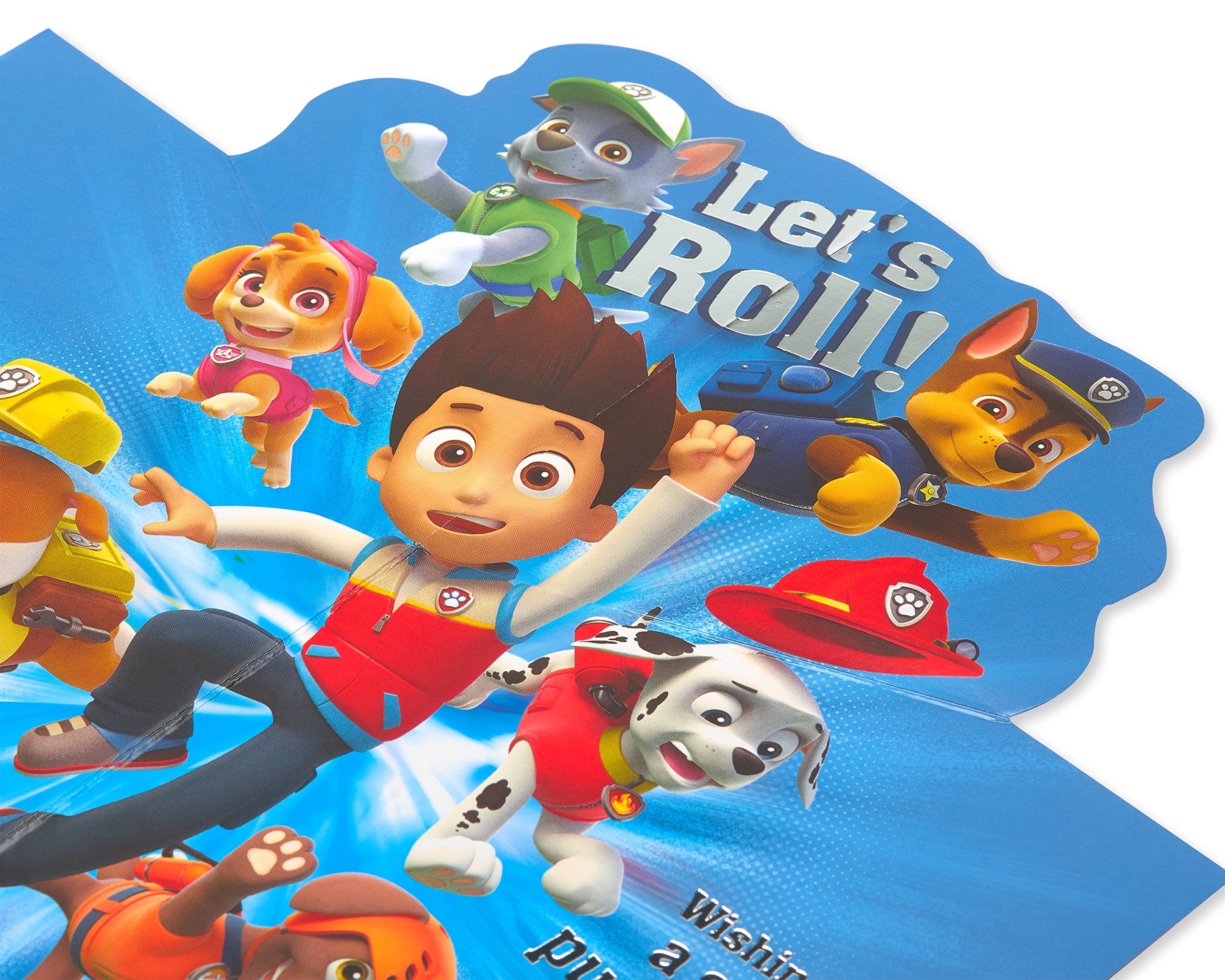 American Greetings Birthday Card for Boy (Paw Patrol) - Image 4