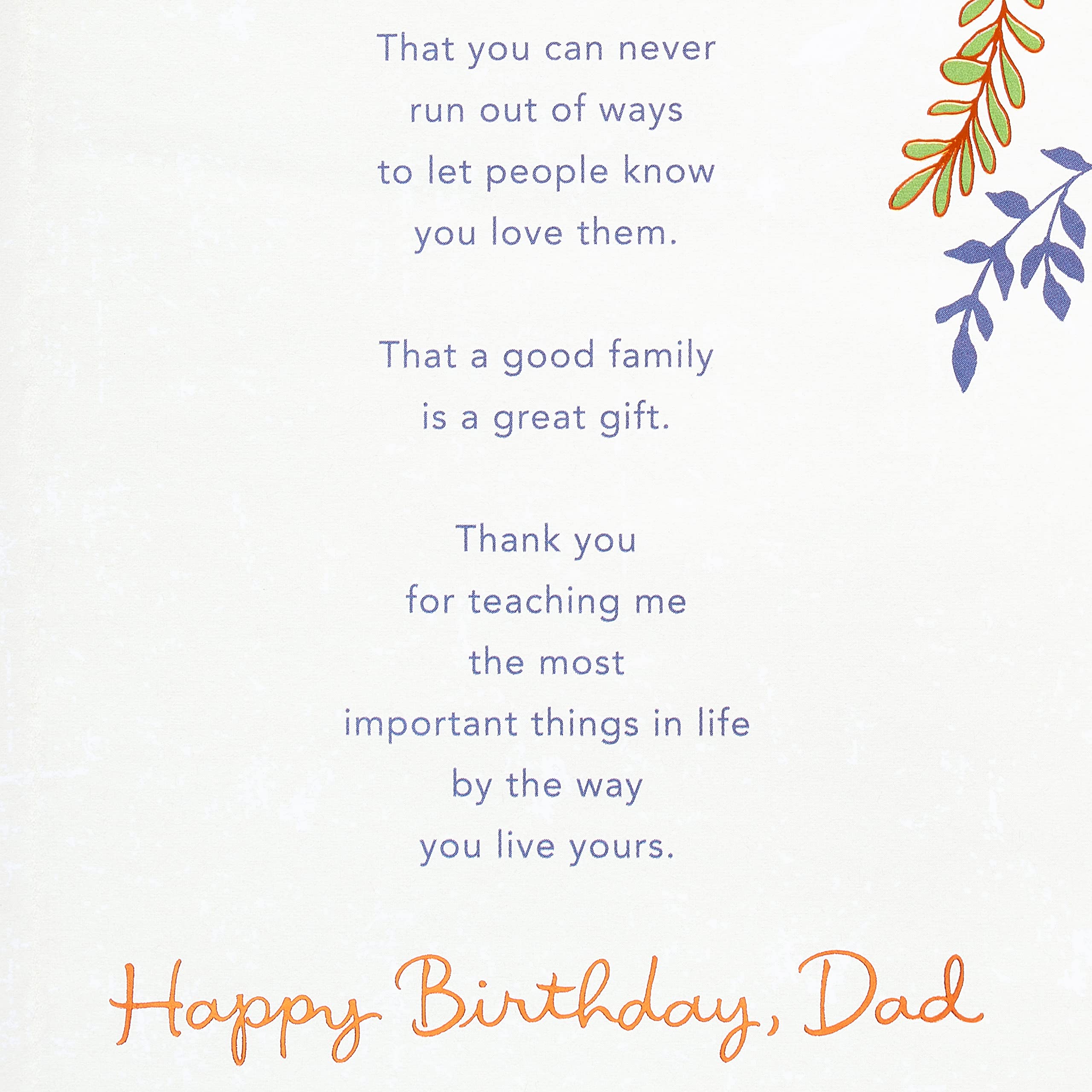 American Greetings Birthday Card for Dad (You've Taught Me) - Image 4