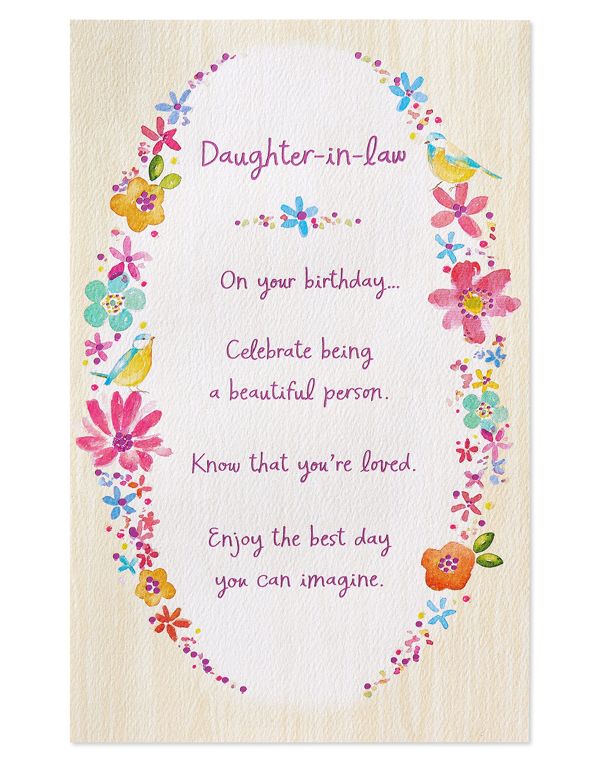 American Greetings Birthday Card for Daughter-In-Law (Beautiful Person) - Image 4