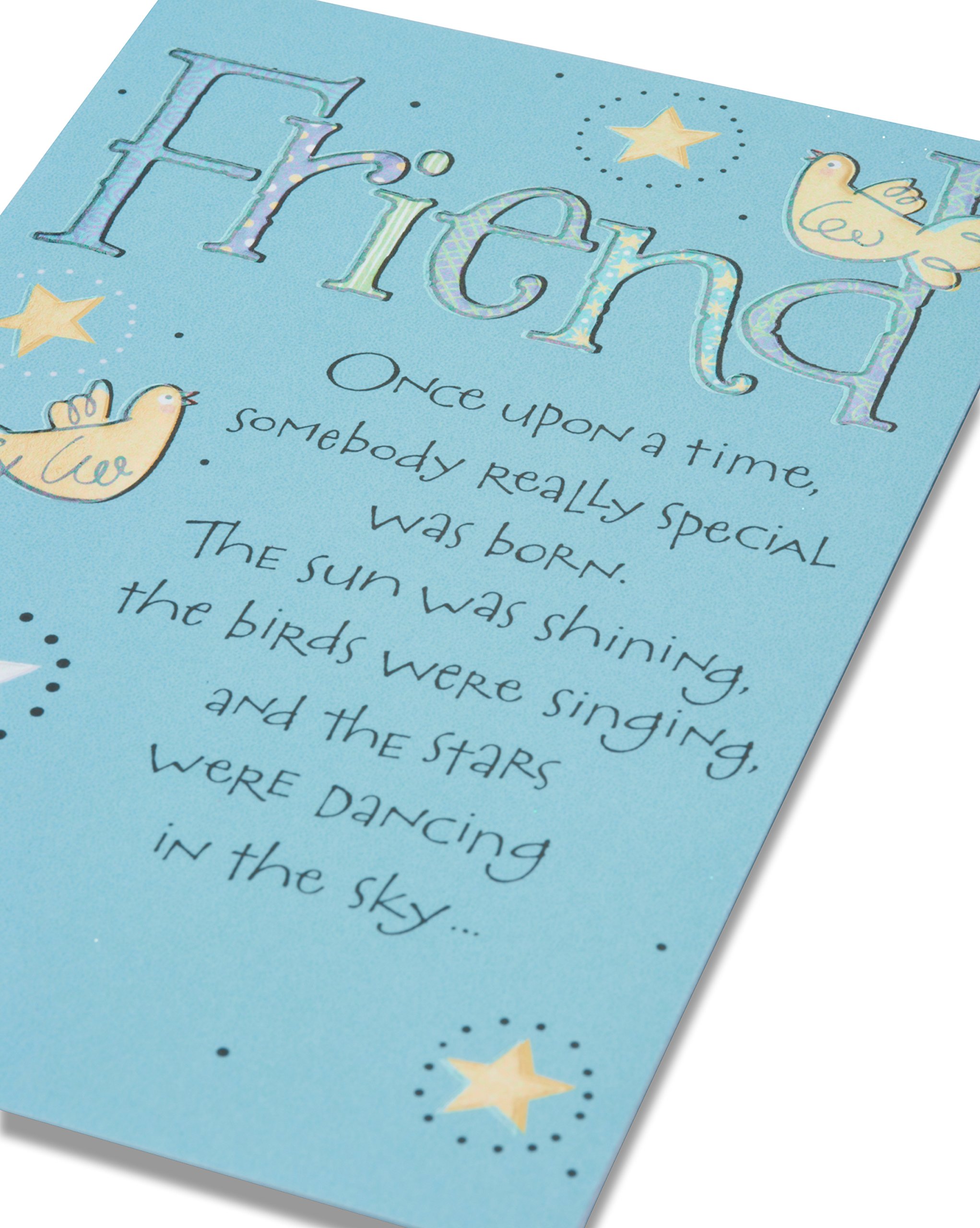 American Greetings Birthday Card for Friend (Birds and Stars) - Image 4