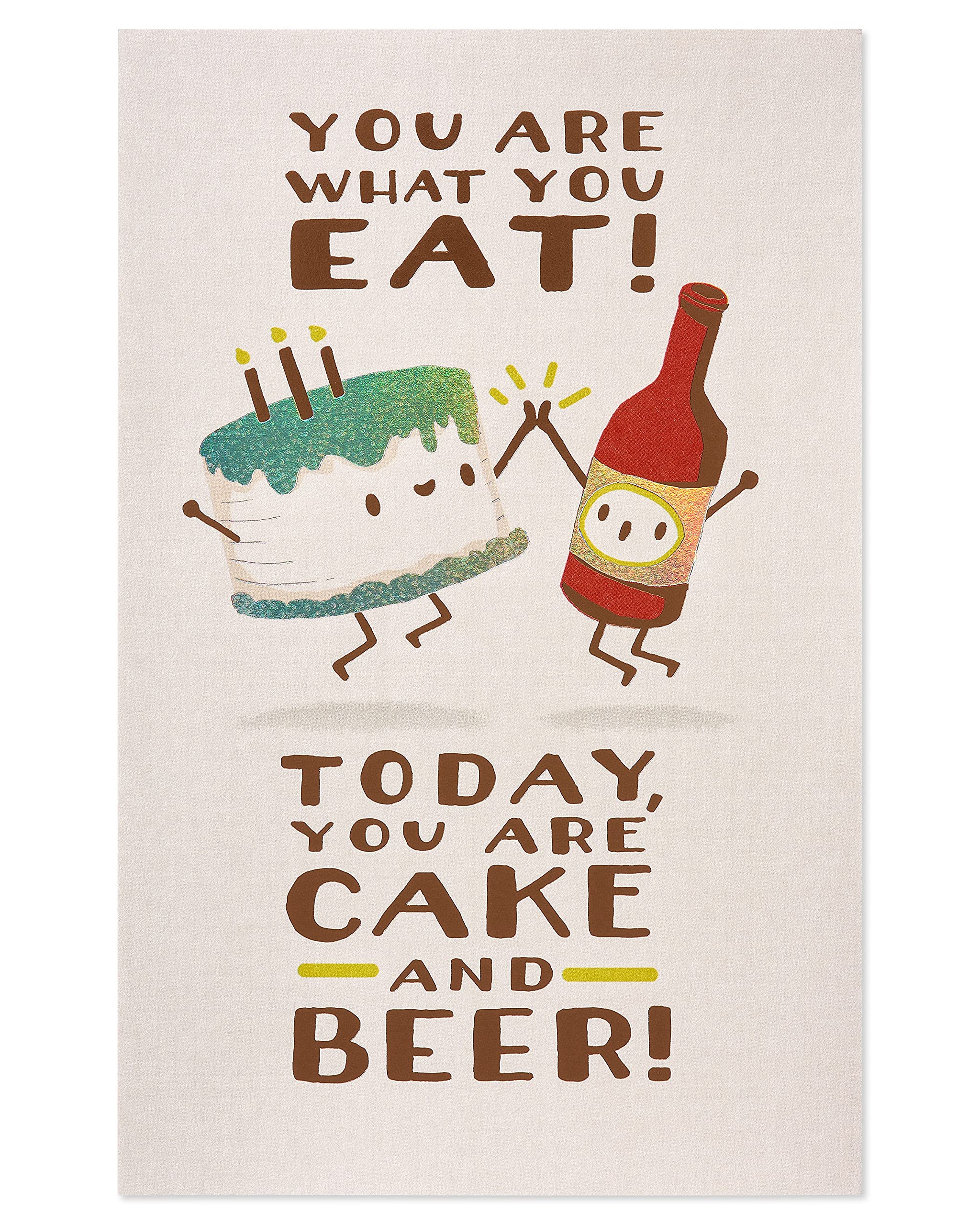 American Greetings Birthday Card for Friend (Cake and Beer) - Image 4