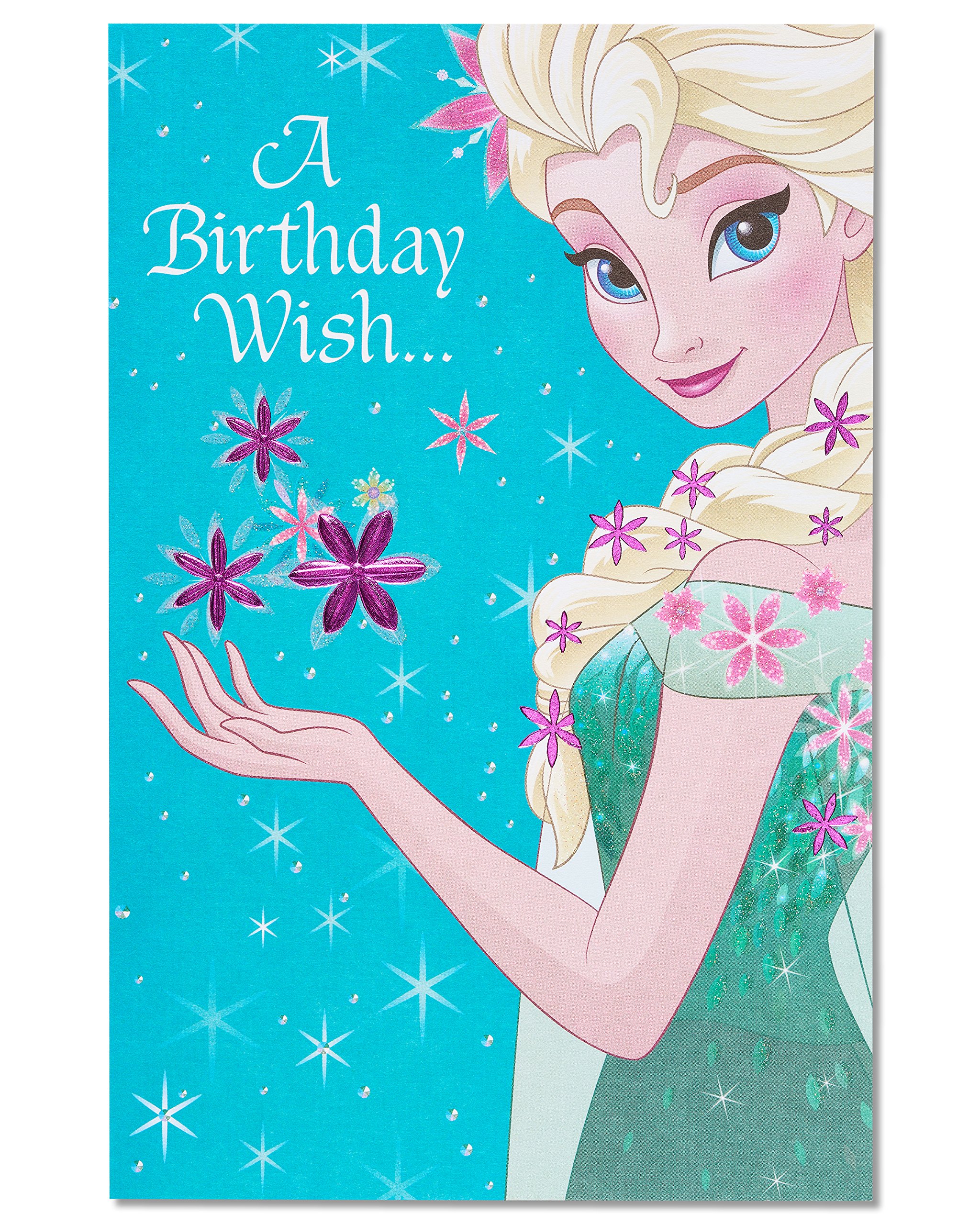 American Greetings Birthday Card for Kids (Frozen, Queen Elsa) - Image 3