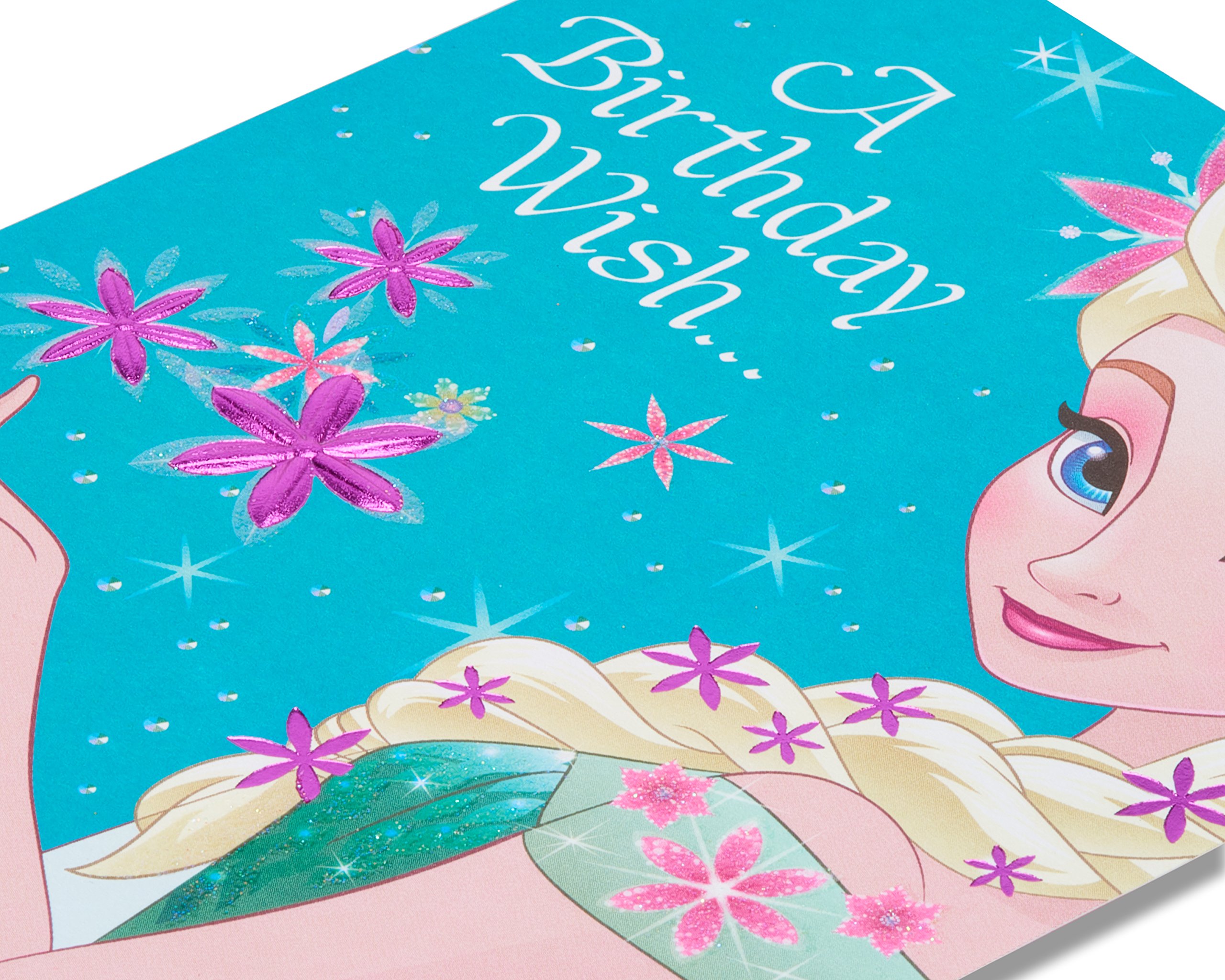 American Greetings Birthday Card for Kids (Frozen, Queen Elsa) - Image 4