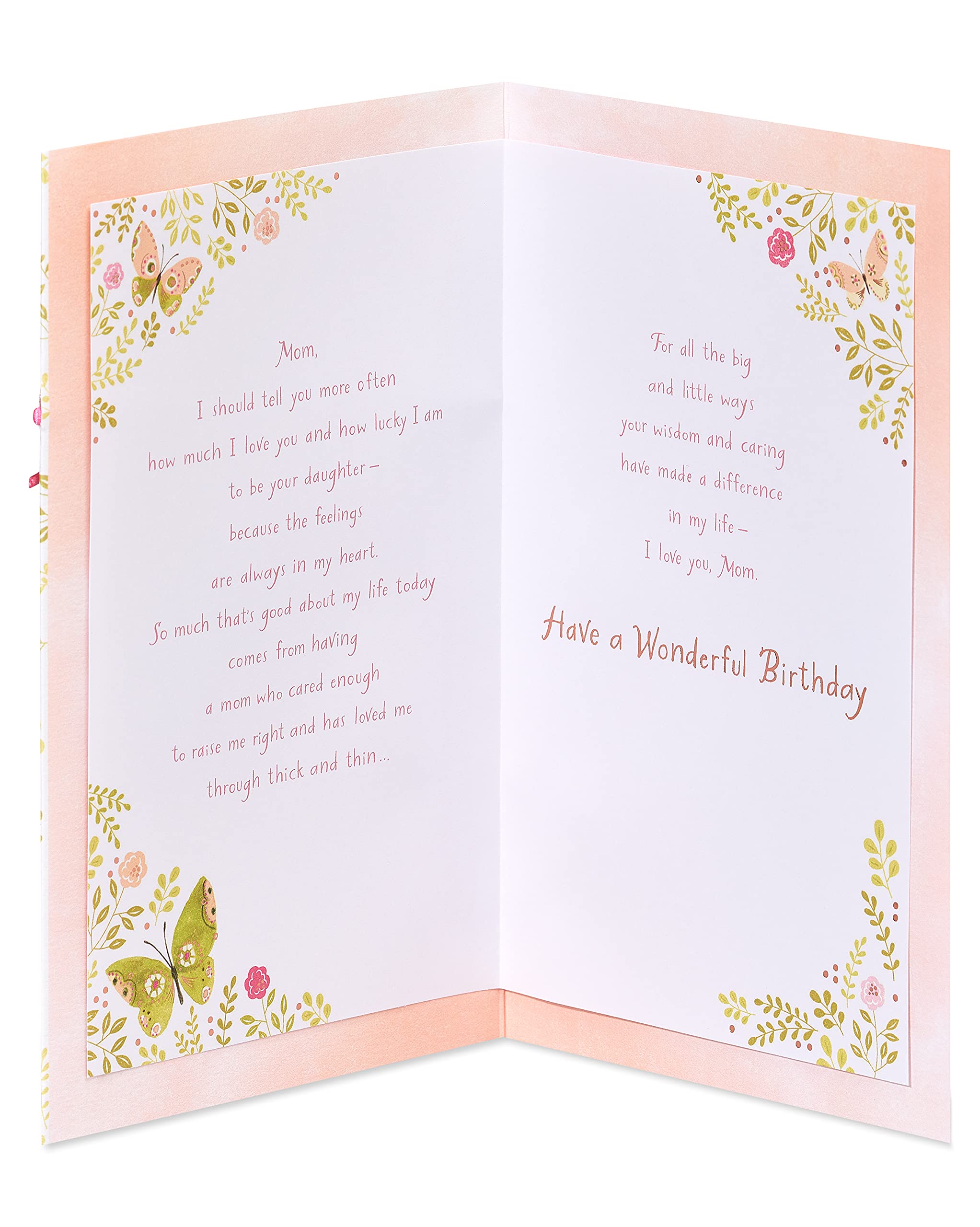 American Greetings Birthday Card for Mom from Daughter (With Love) - Image 2