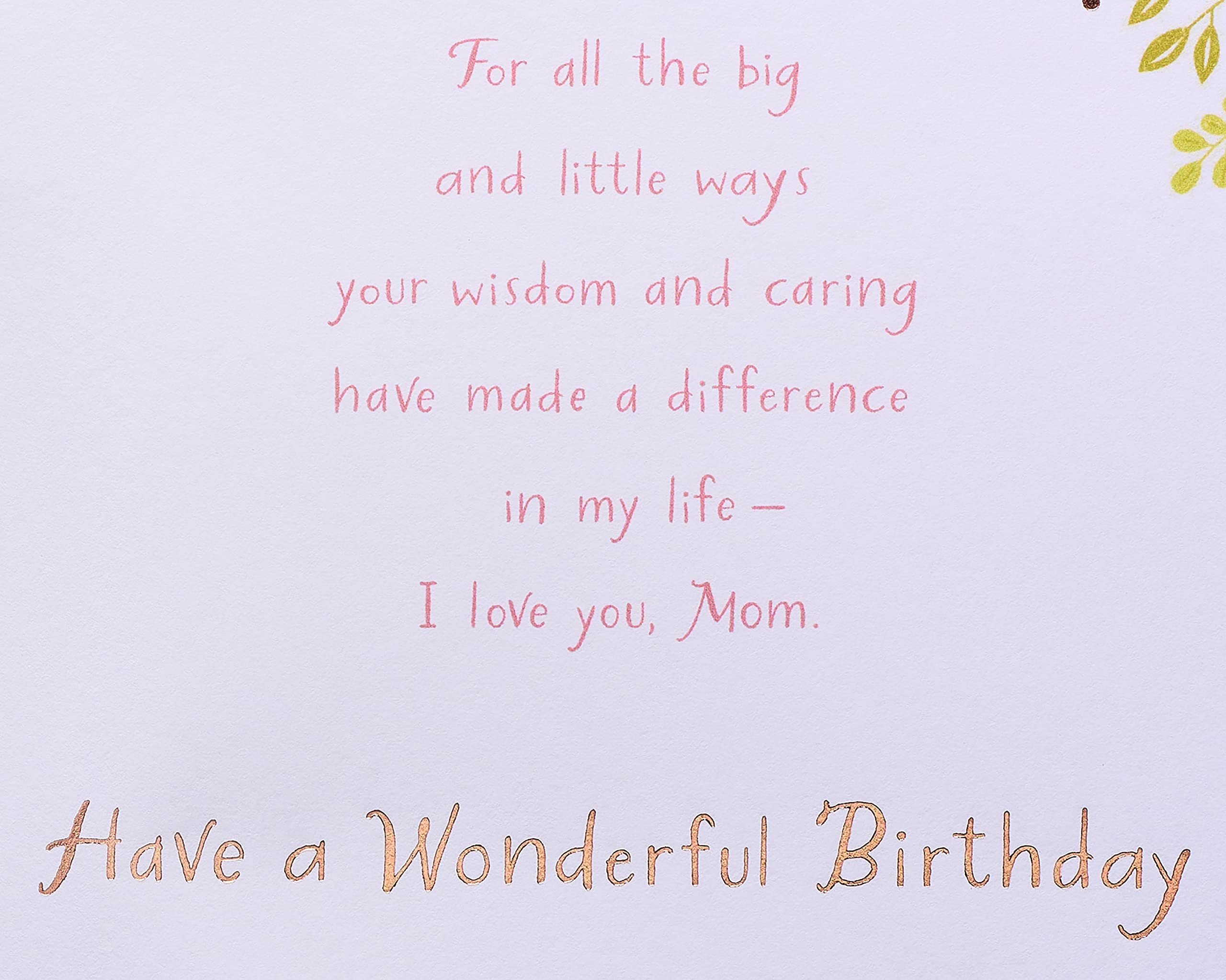American Greetings Birthday Card for Mom from Daughter (With Love) - Image 4
