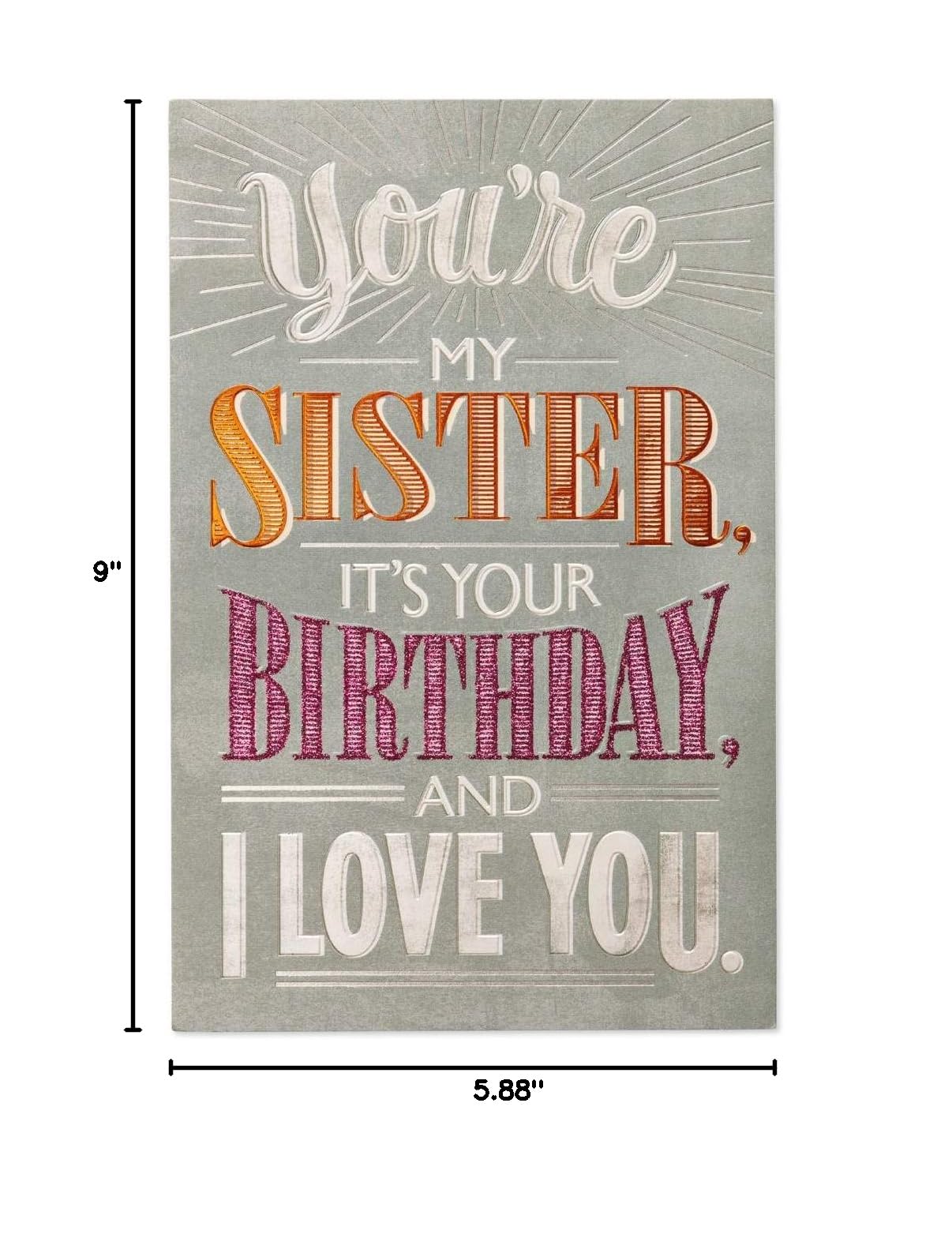 American Greetings Birthday Card for Sister (Deal with It) - Image 3