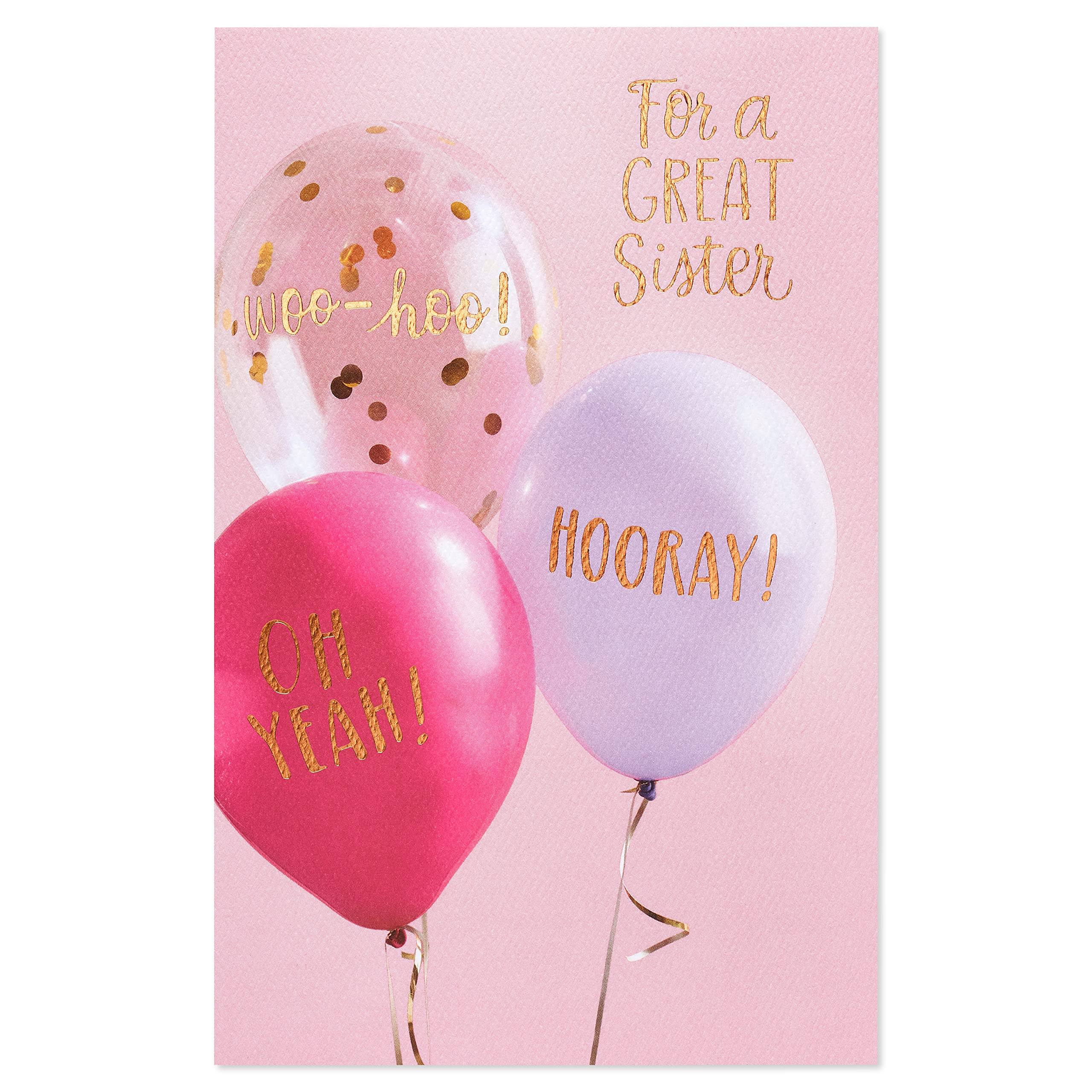 American Greetings Birthday Card for Sister (Hooray!) - Image 4