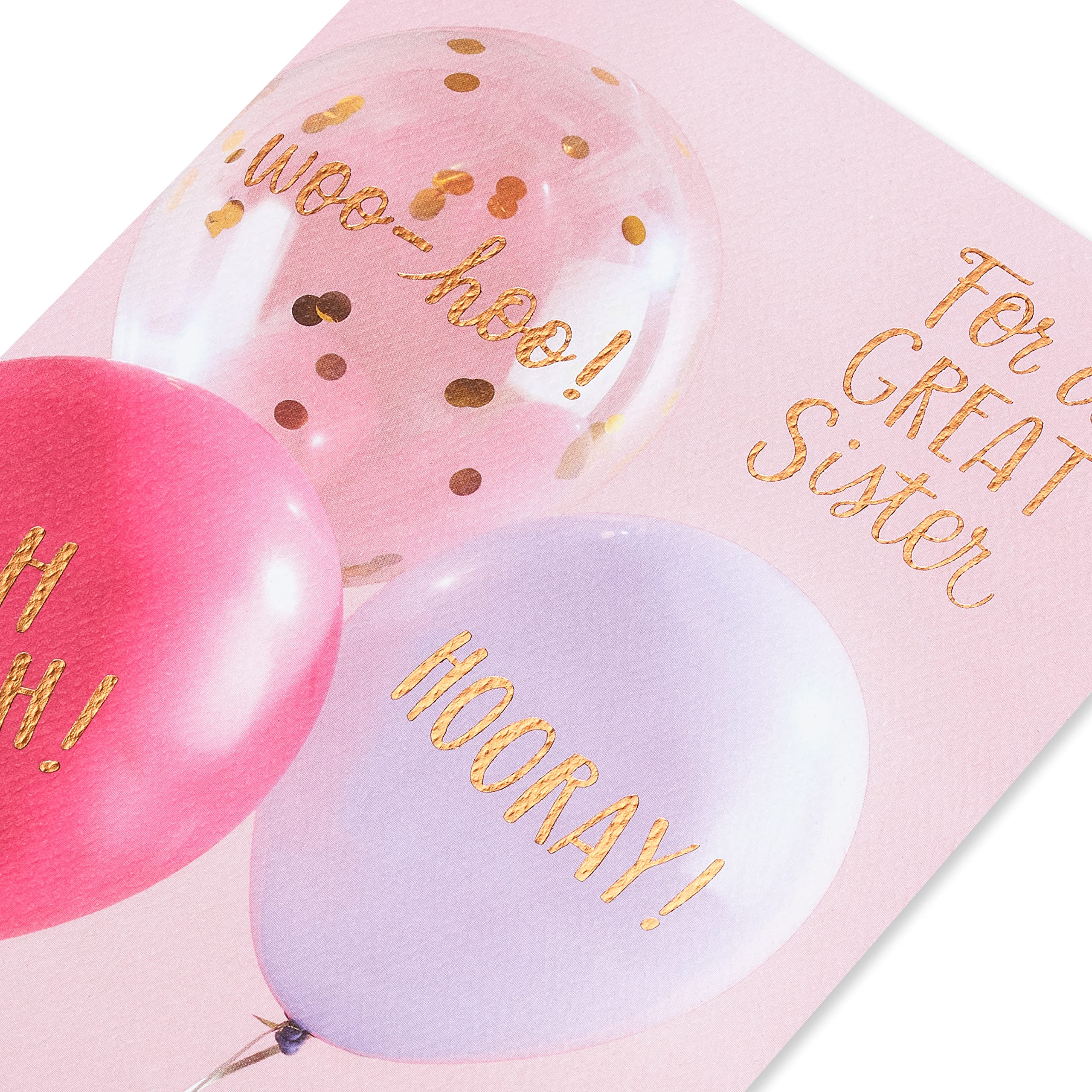 American Greetings Birthday Card for Sister (Hooray!) - Image 5