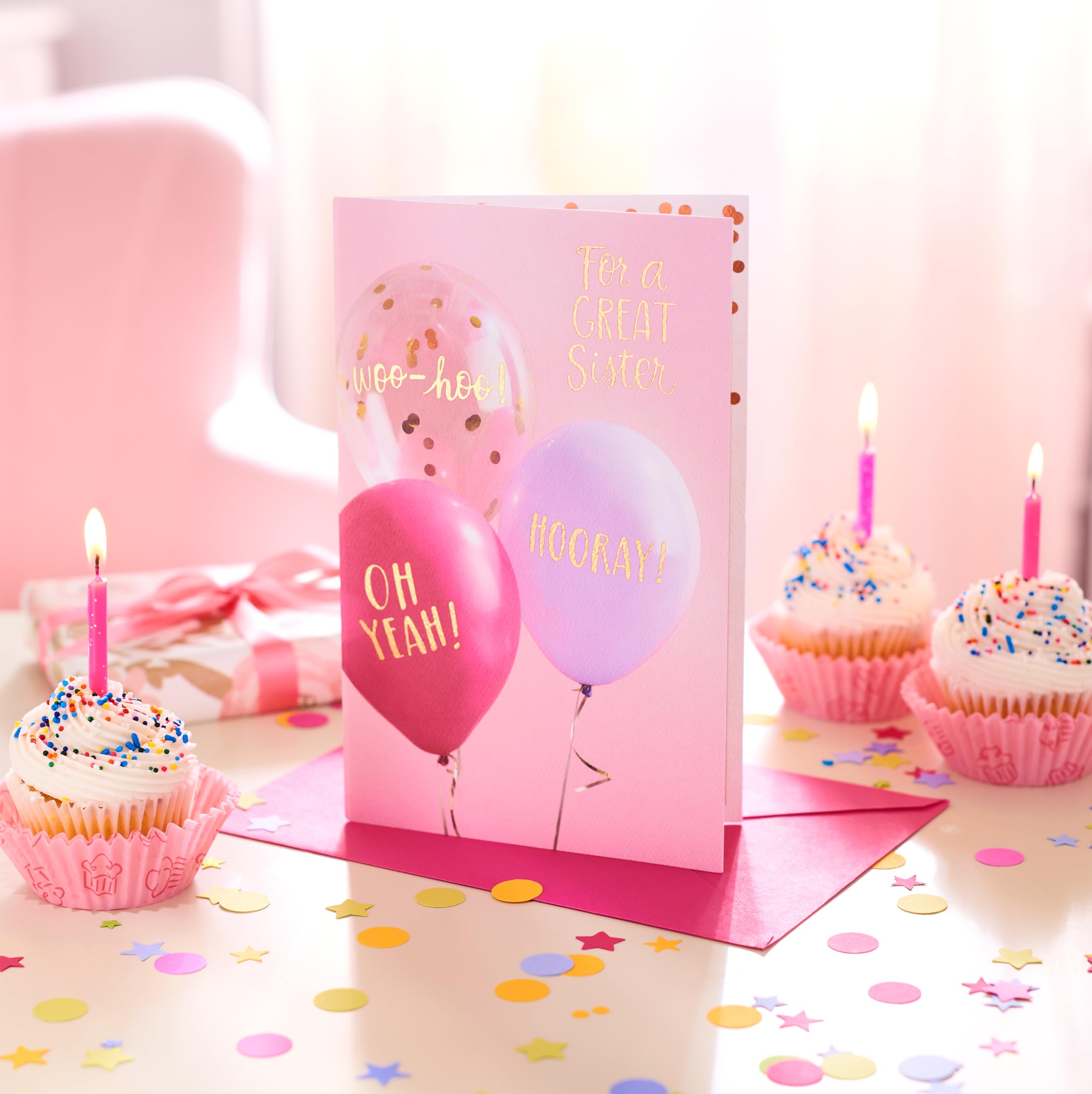 American Greetings Birthday Card for Sister (Hooray!) - Image 6