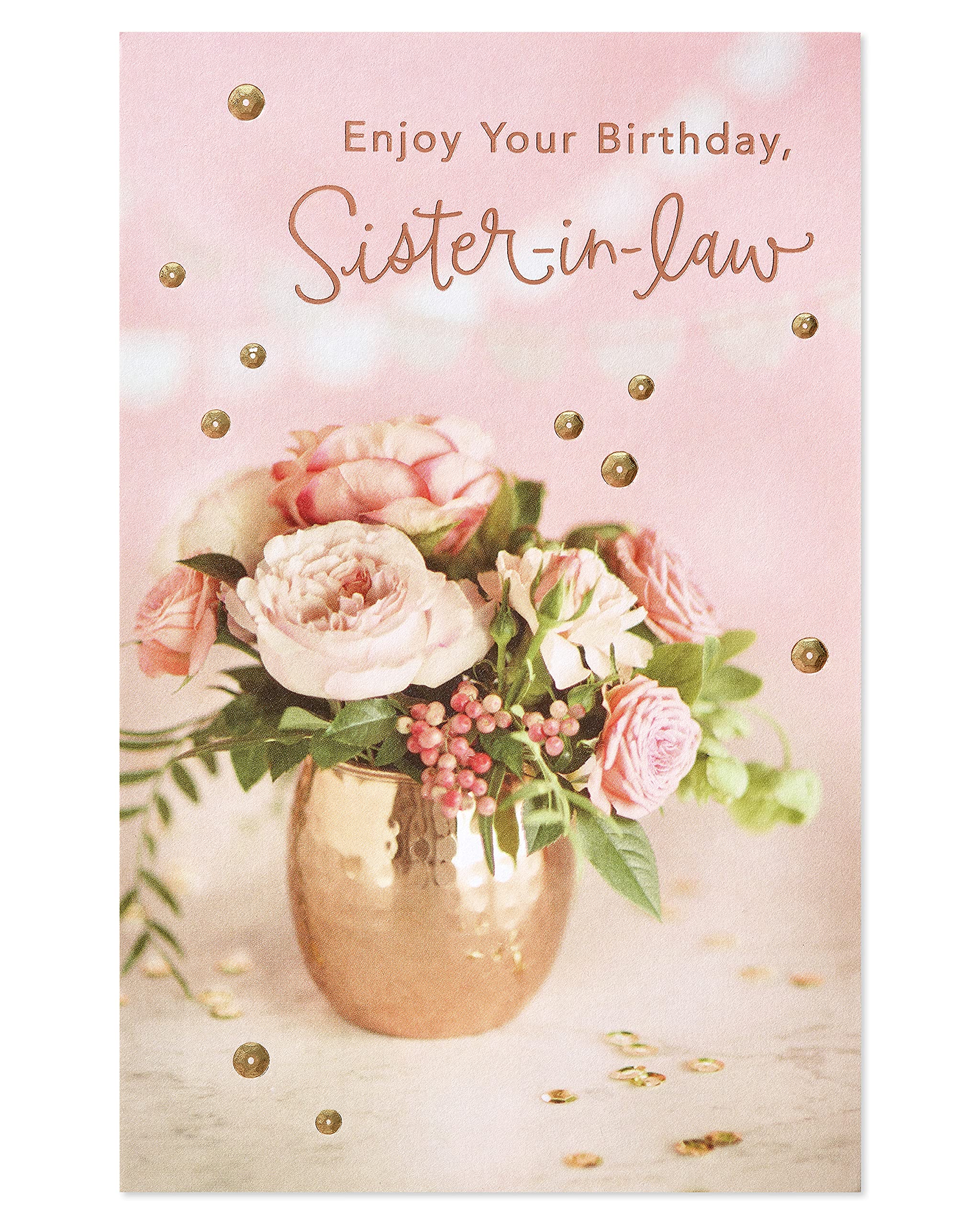 American Greetings Birthday Card for Sister-In-Law (Flower Arrangement) - Image 4