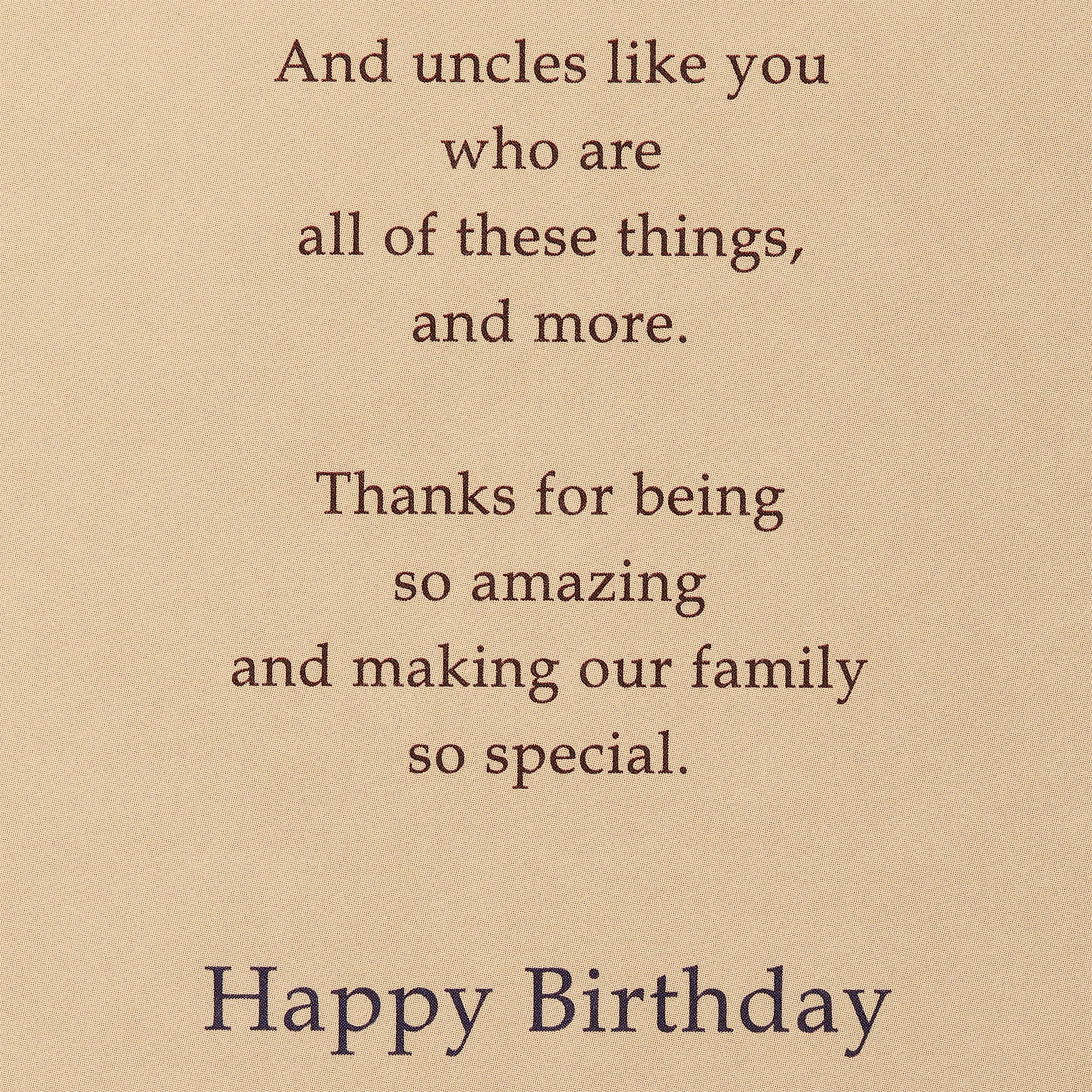 American Greetings Birthday Card for Uncle (Making Our Family So Special) - Image 3