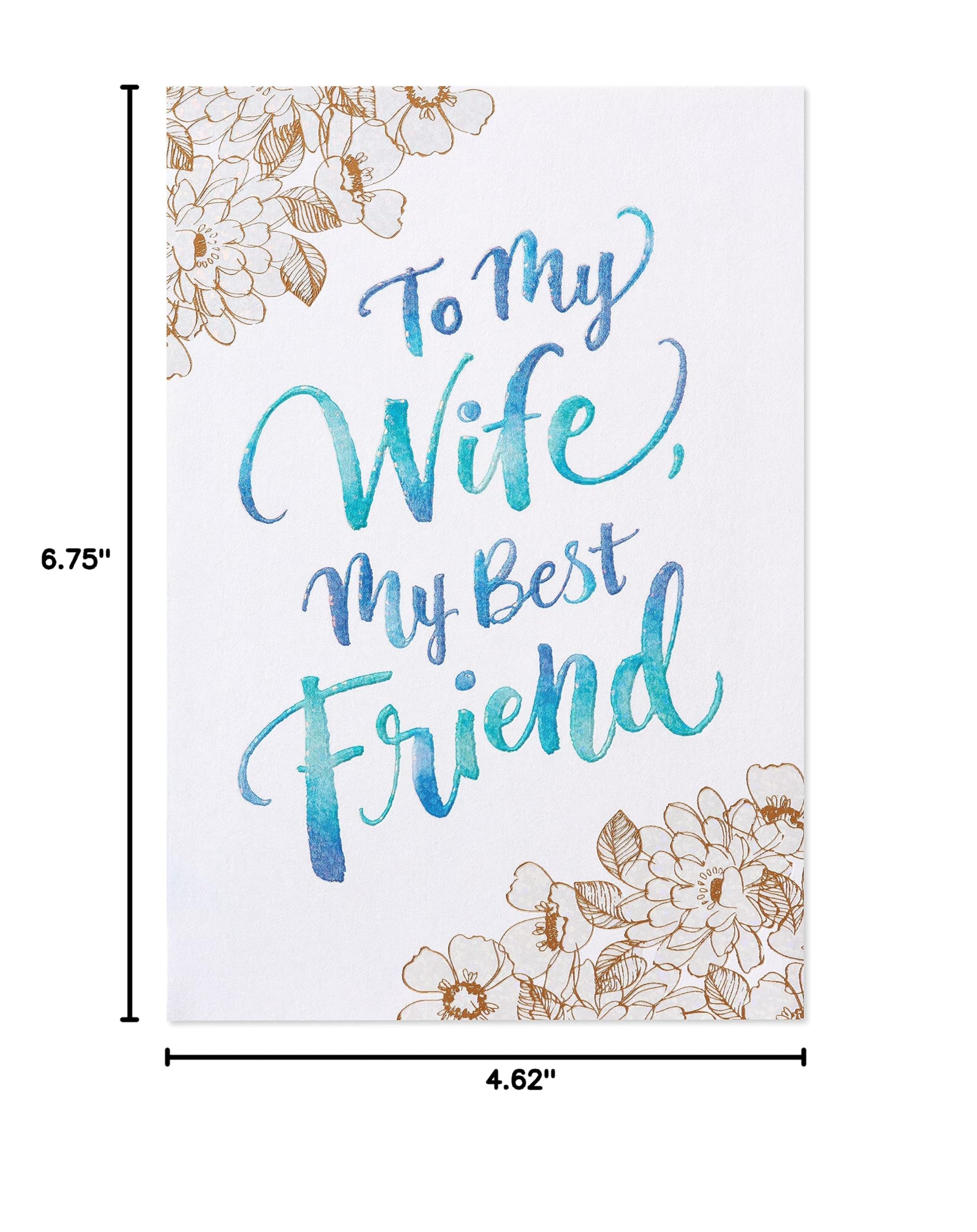 American Greetings Birthday Card for Wife (My Best Friend) - Image 8