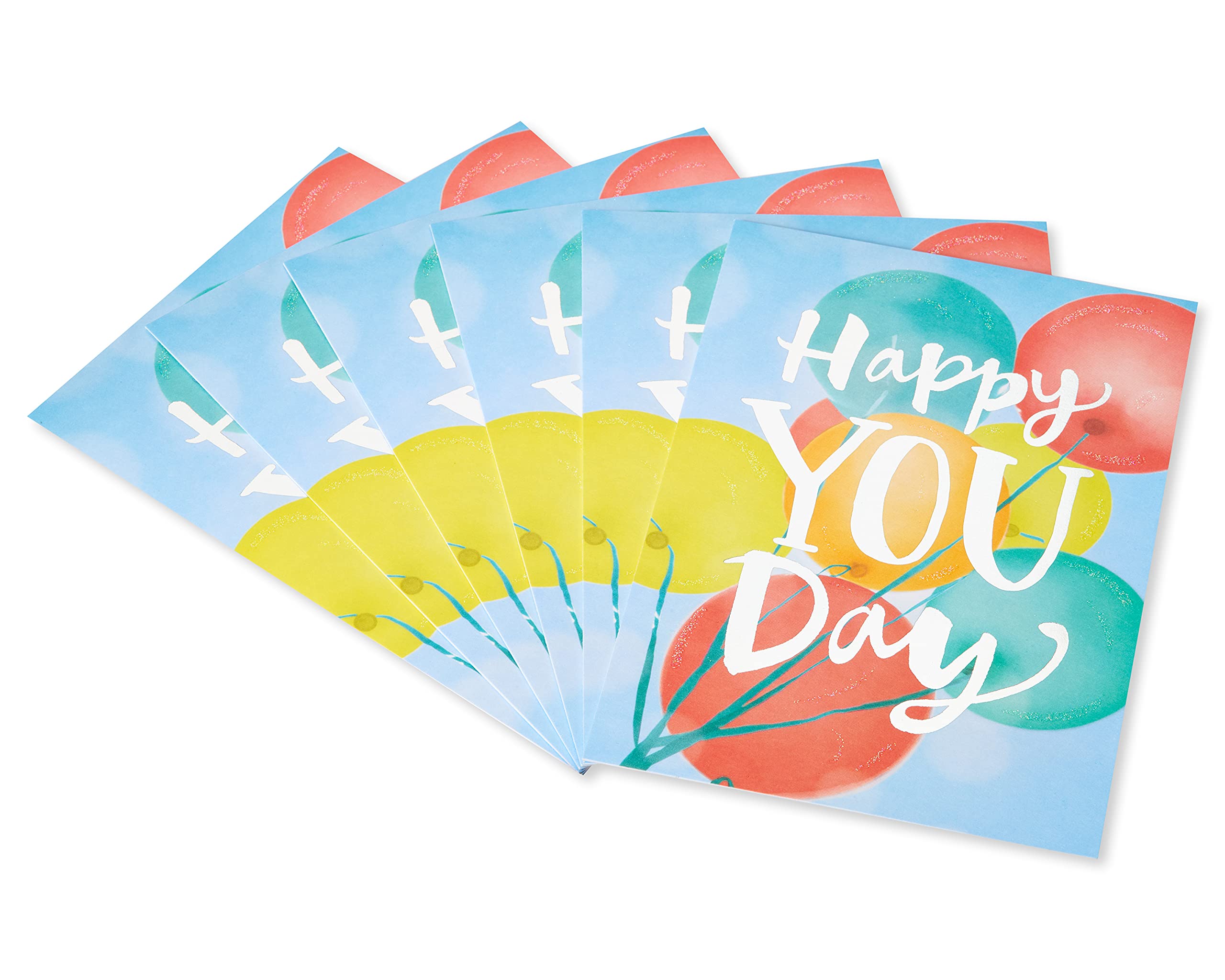 American Greetings Birthday Card Pack, Happy You Day (6-Count)