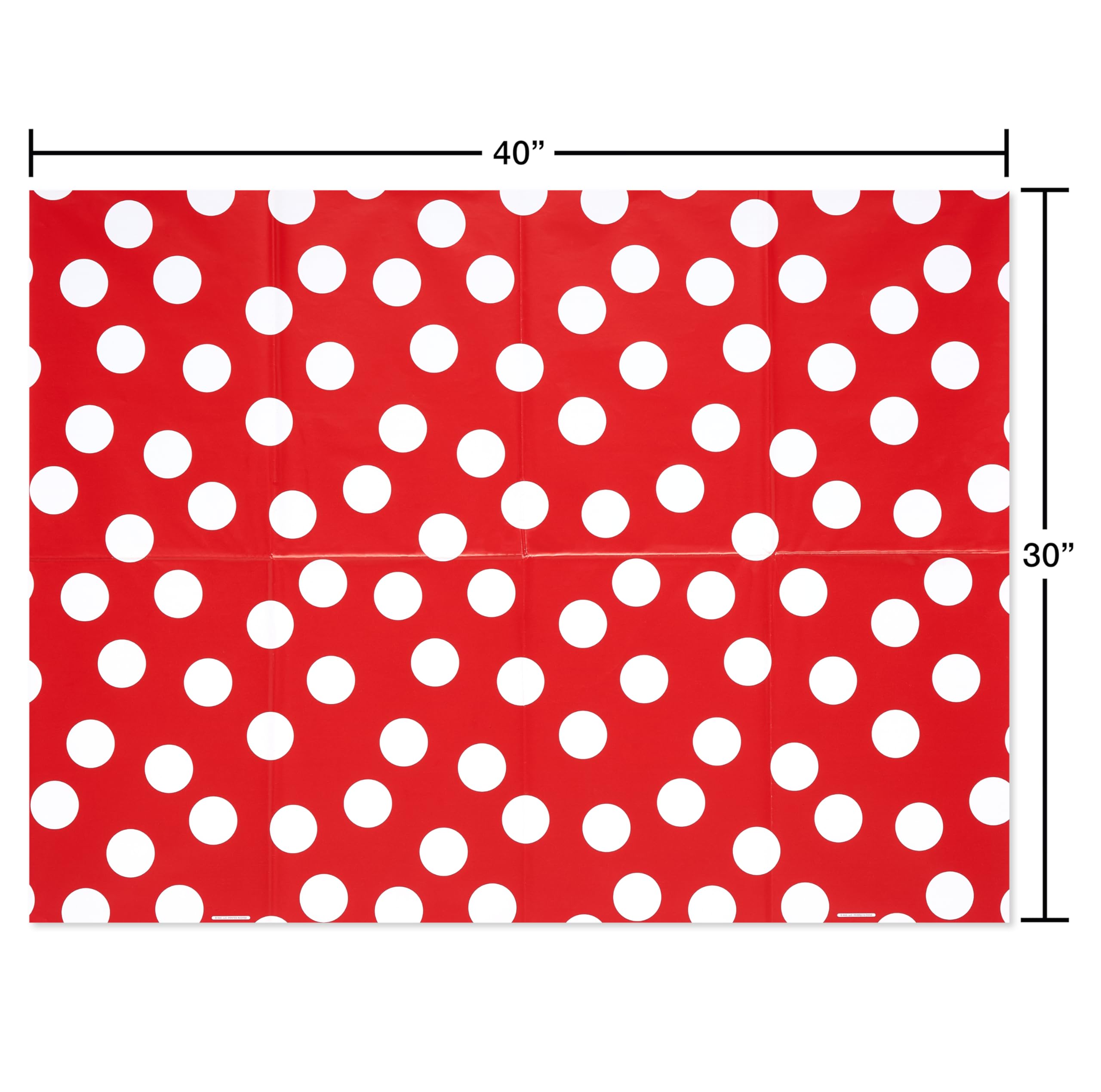 American Greetings Birthday Wrapping Paper Sheets with Gridlines, Red and White Patterns (12-Sheets, 100 sq. ft) - Image 6