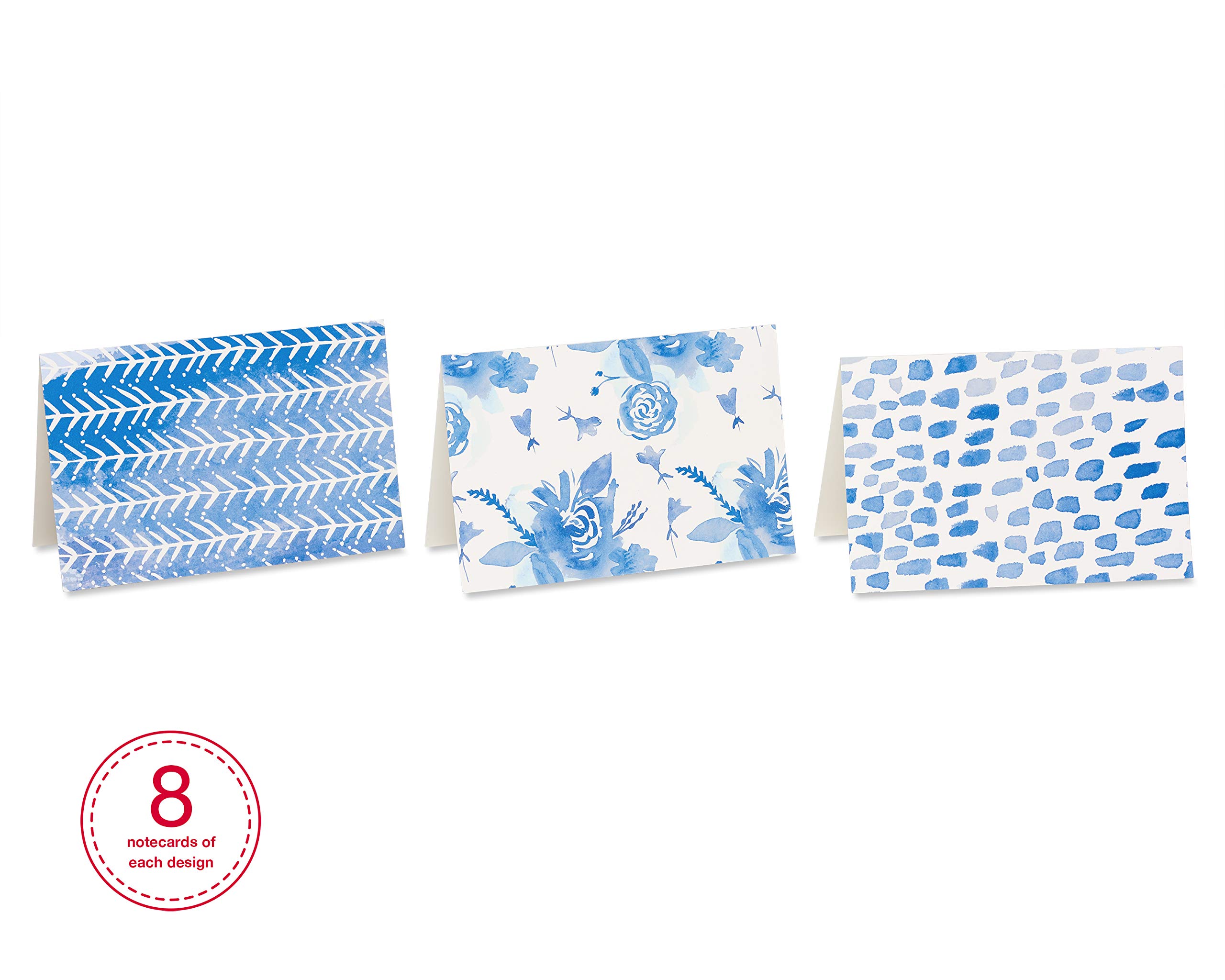 American Greetings Blank Cards, Blue Designs (48-Count) - Image 3