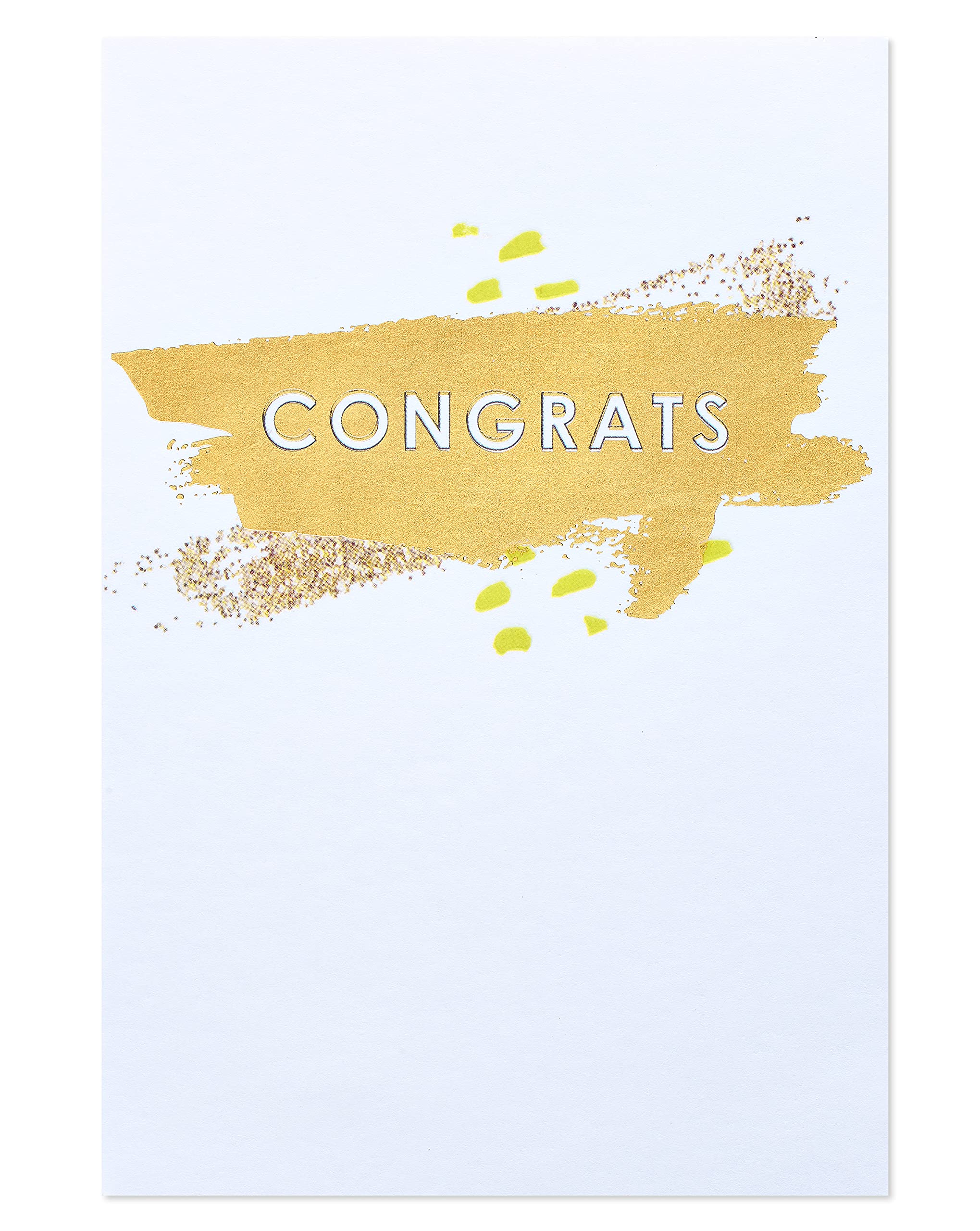 American Greetings Blank Congratulations Card (Orange Brushstroke) - Image 4