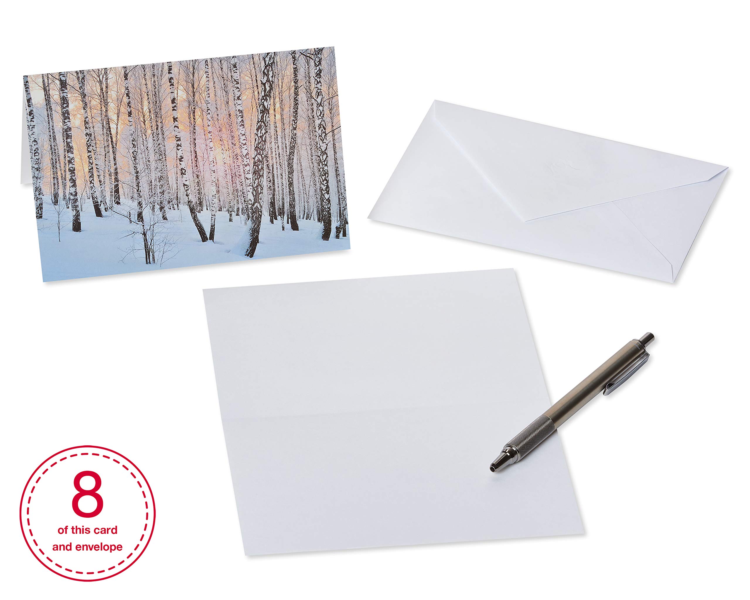 American Greetings Blank Holiday Cards with Envelopes, Winter Nature (48-Count) - Image 5
