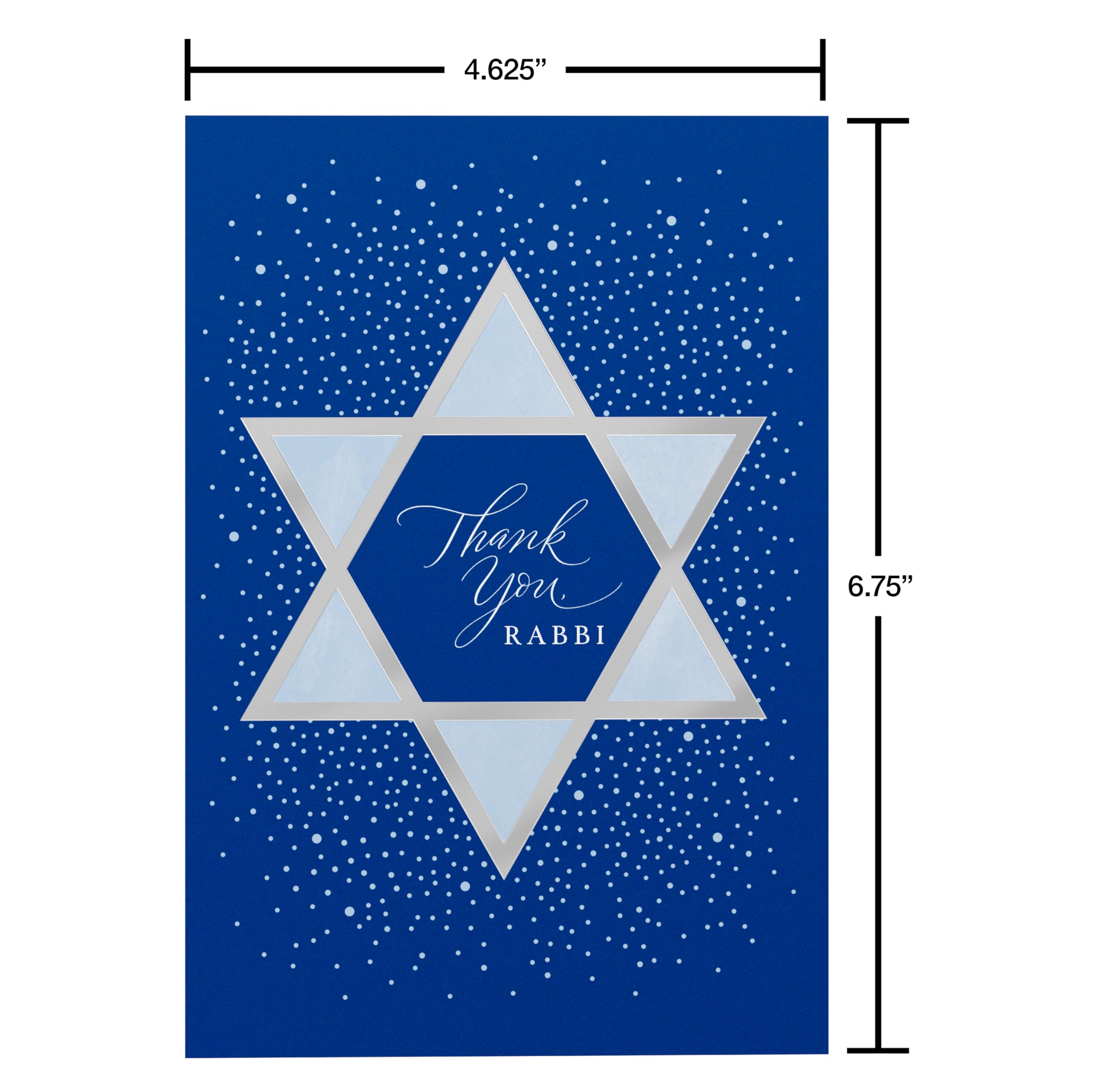 American Greetings Blank Thank You Card for Rabbi (Star of David) - Image 3