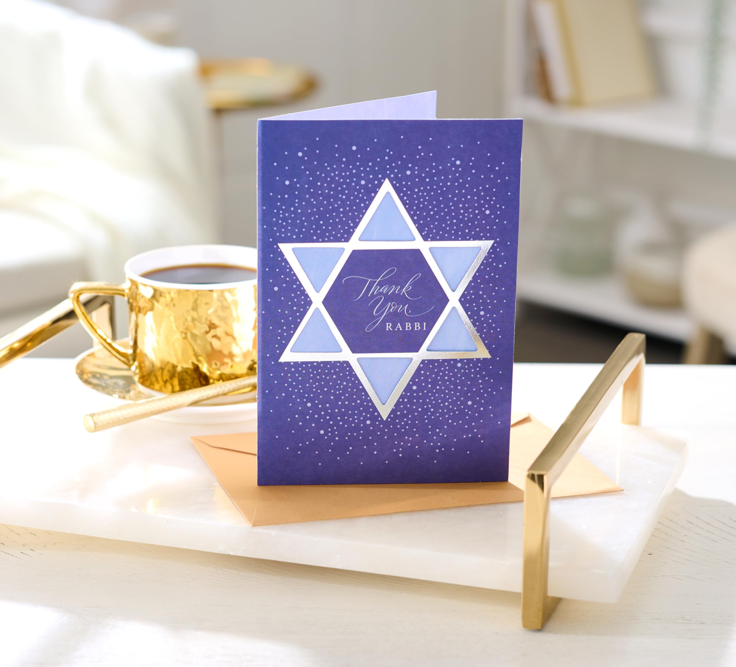 American Greetings Blank Thank You Card for Rabbi (Star of David) - Image 5