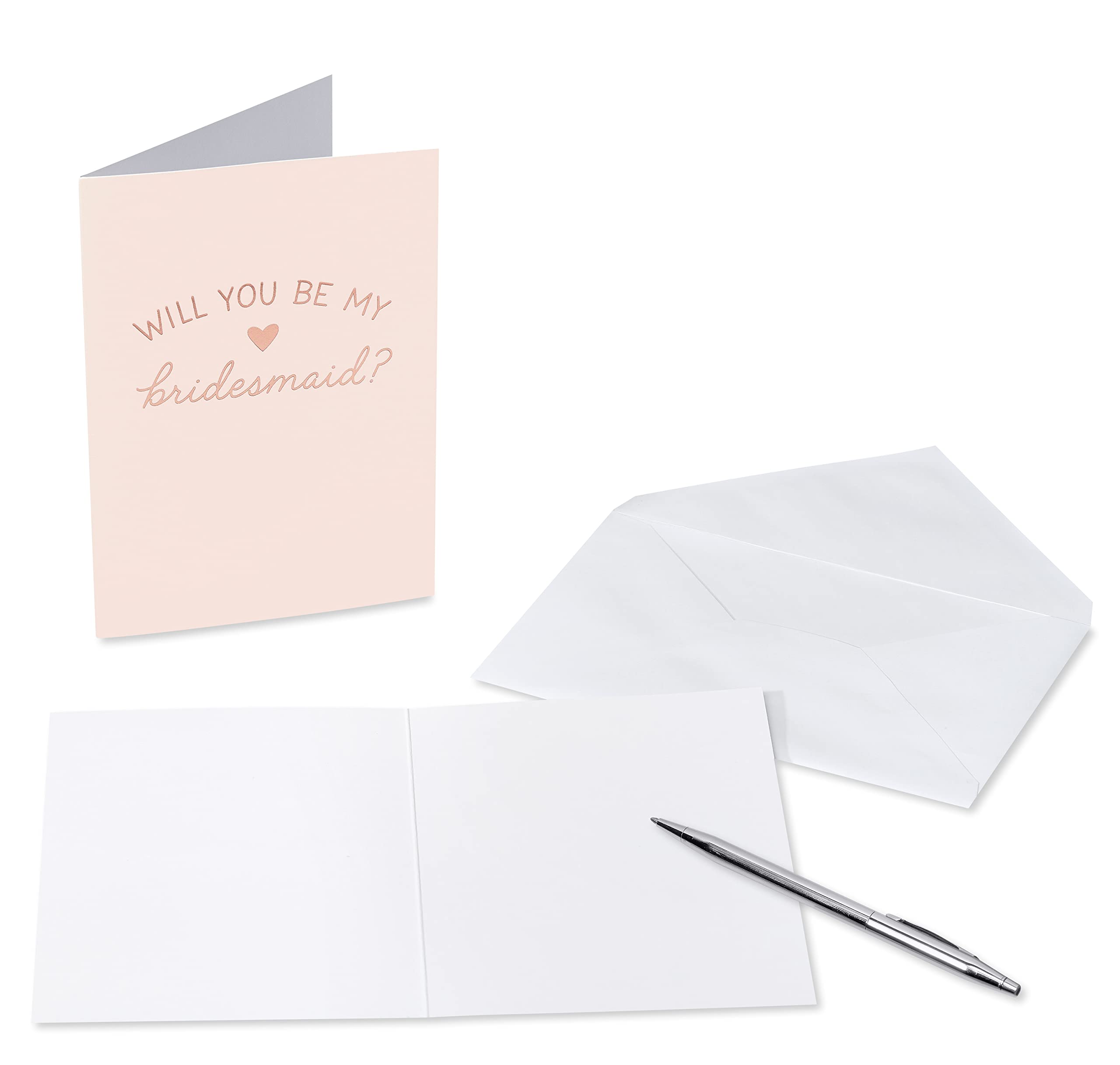 American Greetings Blank Will You Be My Bridesmaid Cards, Red Heart (8-Count) - Image 3