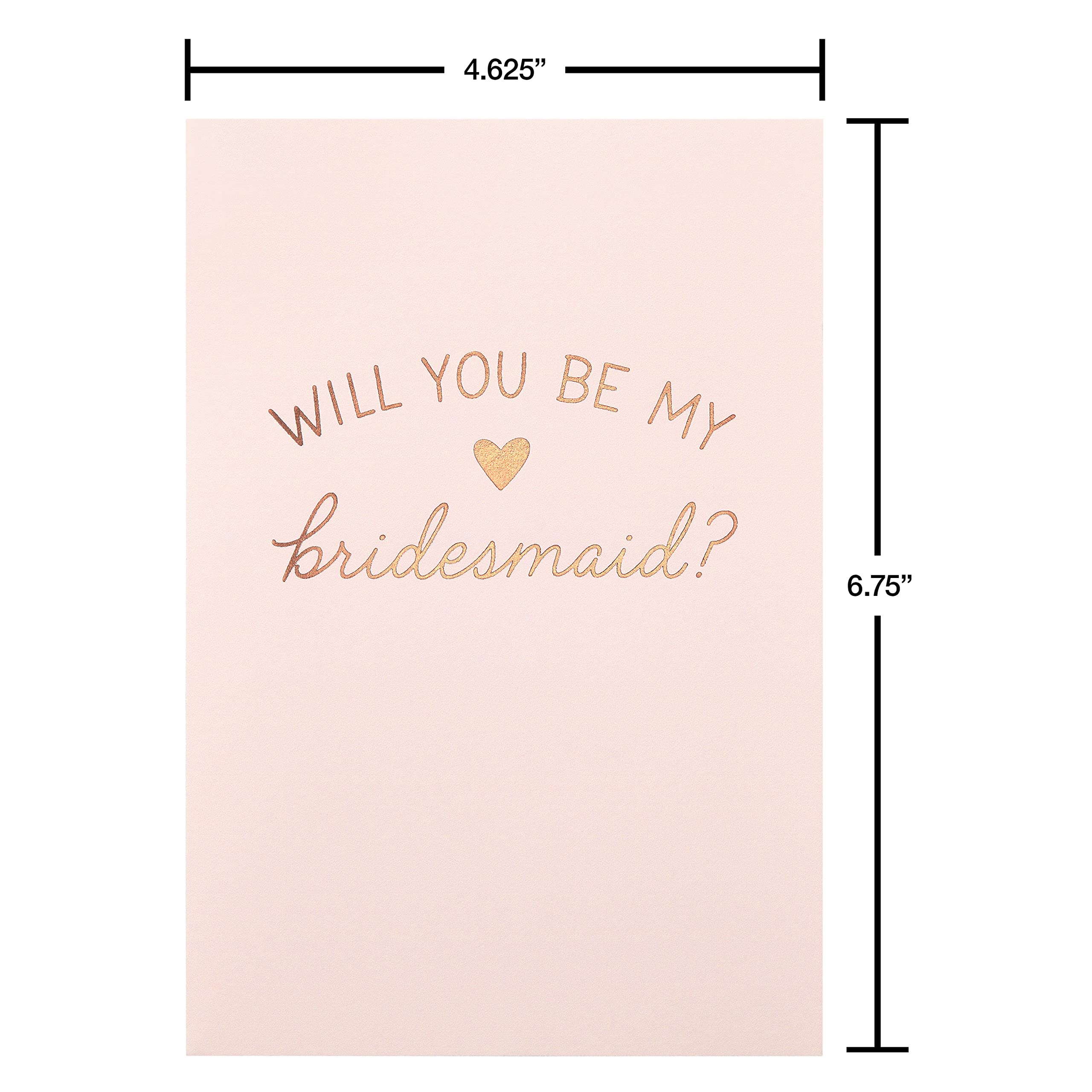 American Greetings Blank Will You Be My Bridesmaid Cards, Red Heart (8-Count) - Image 5