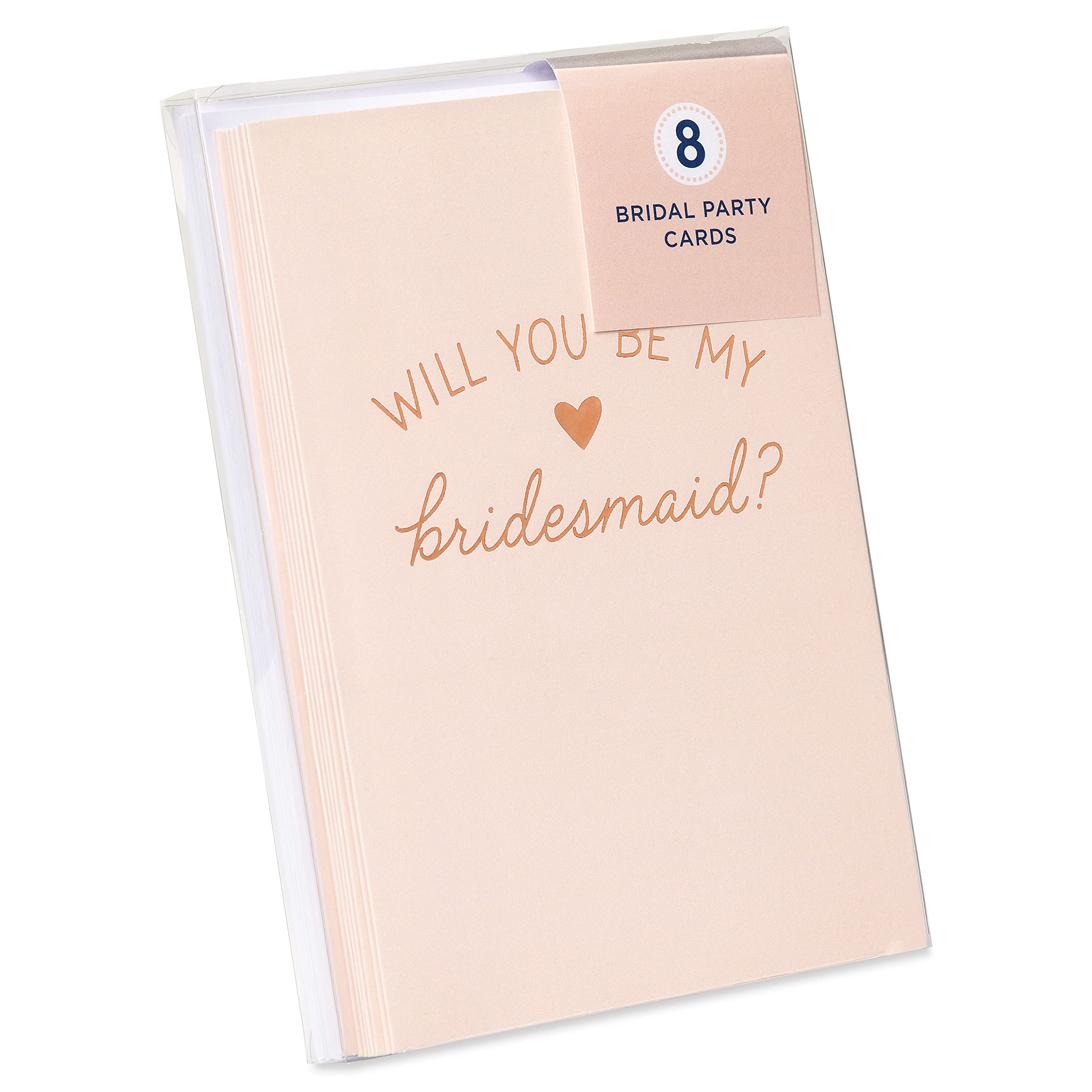 American Greetings Blank Will You Be My Bridesmaid Cards, Red Heart (8-Count) - Image 6