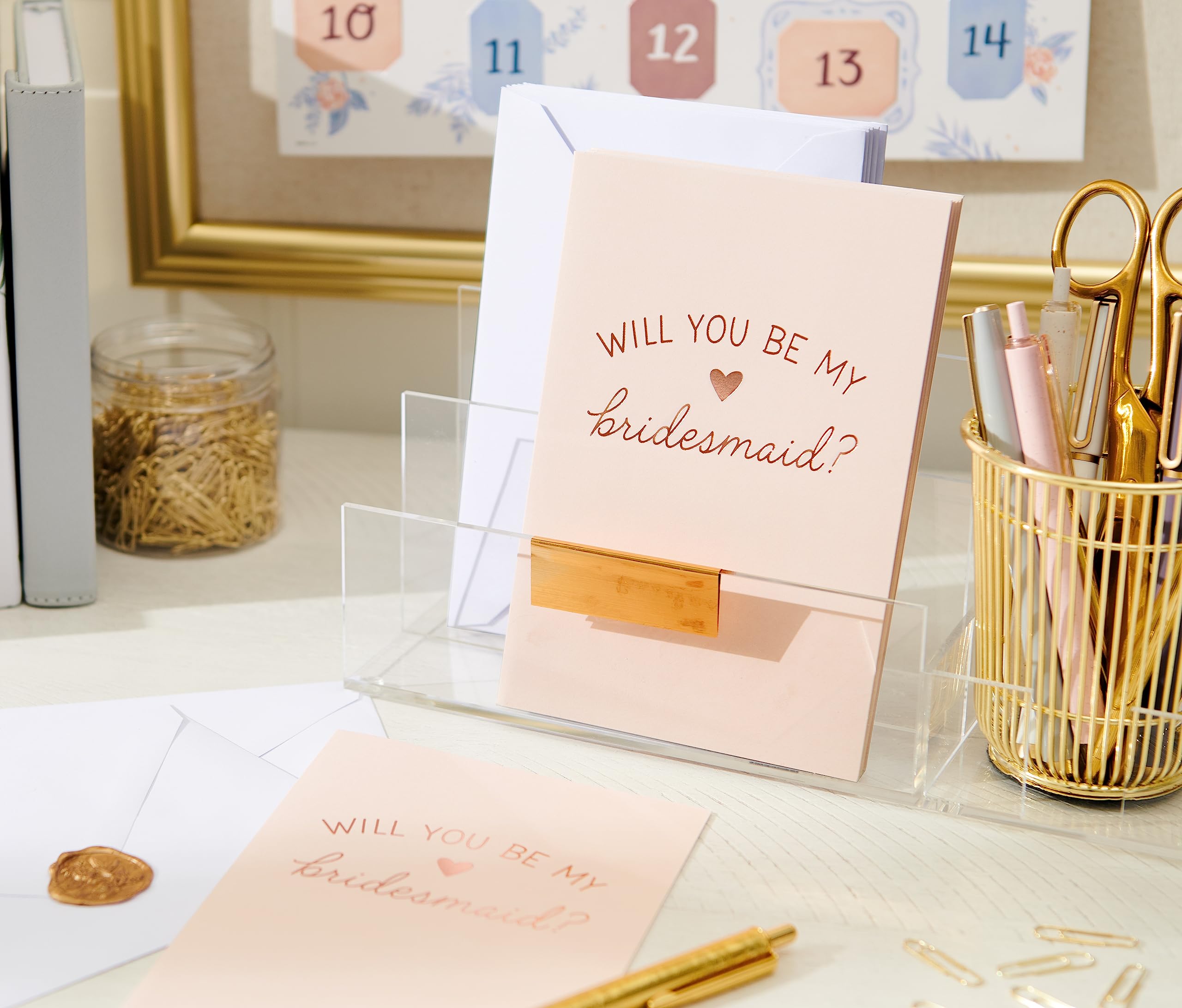 American Greetings Blank Will You Be My Bridesmaid Cards, Red Heart (8-Count) - Image 7