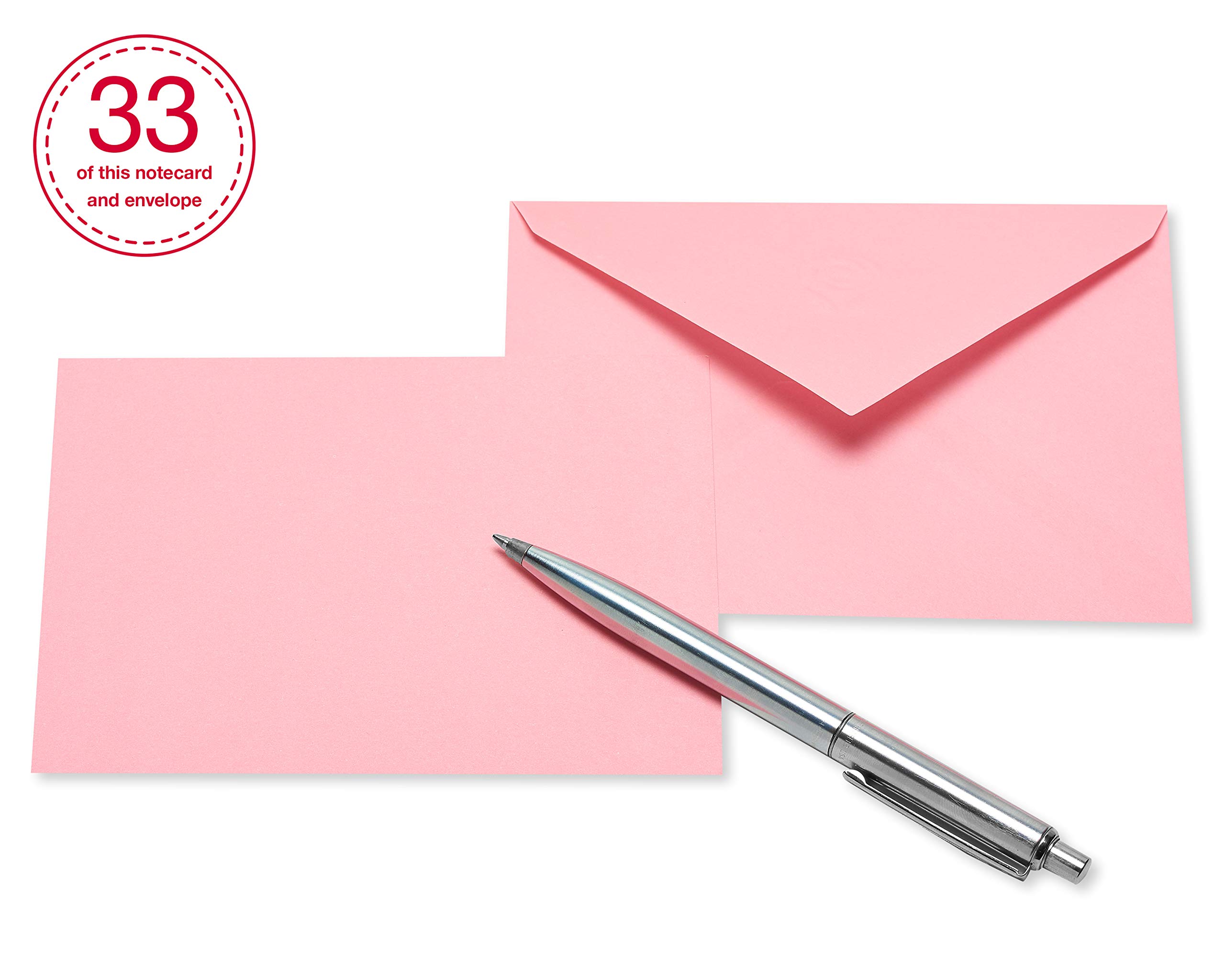 American Greetings Bulk Blank Note Cards with Envelopes, Pink Heart Stationery (200-Count) - Image 7