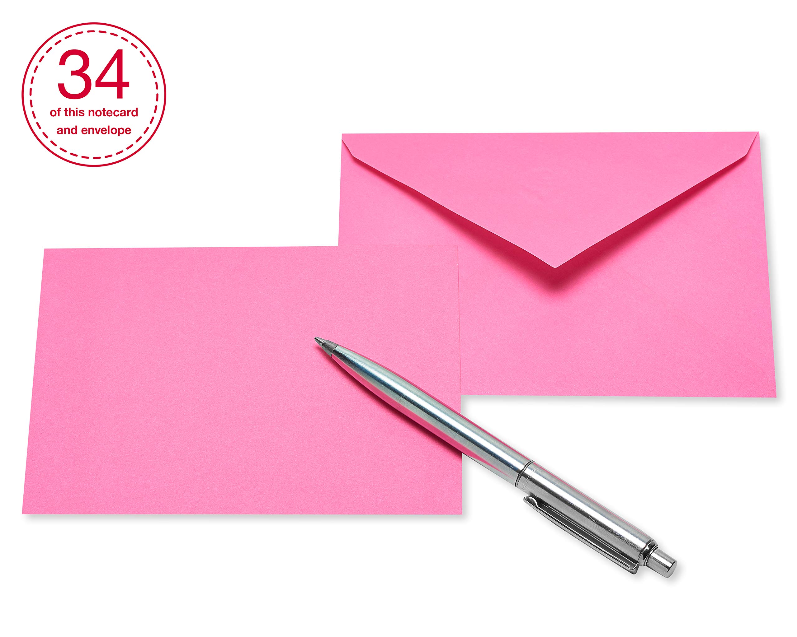 American Greetings Bulk Blank Note Cards with Envelopes, Pink Heart Stationery (200-Count) - Image 8
