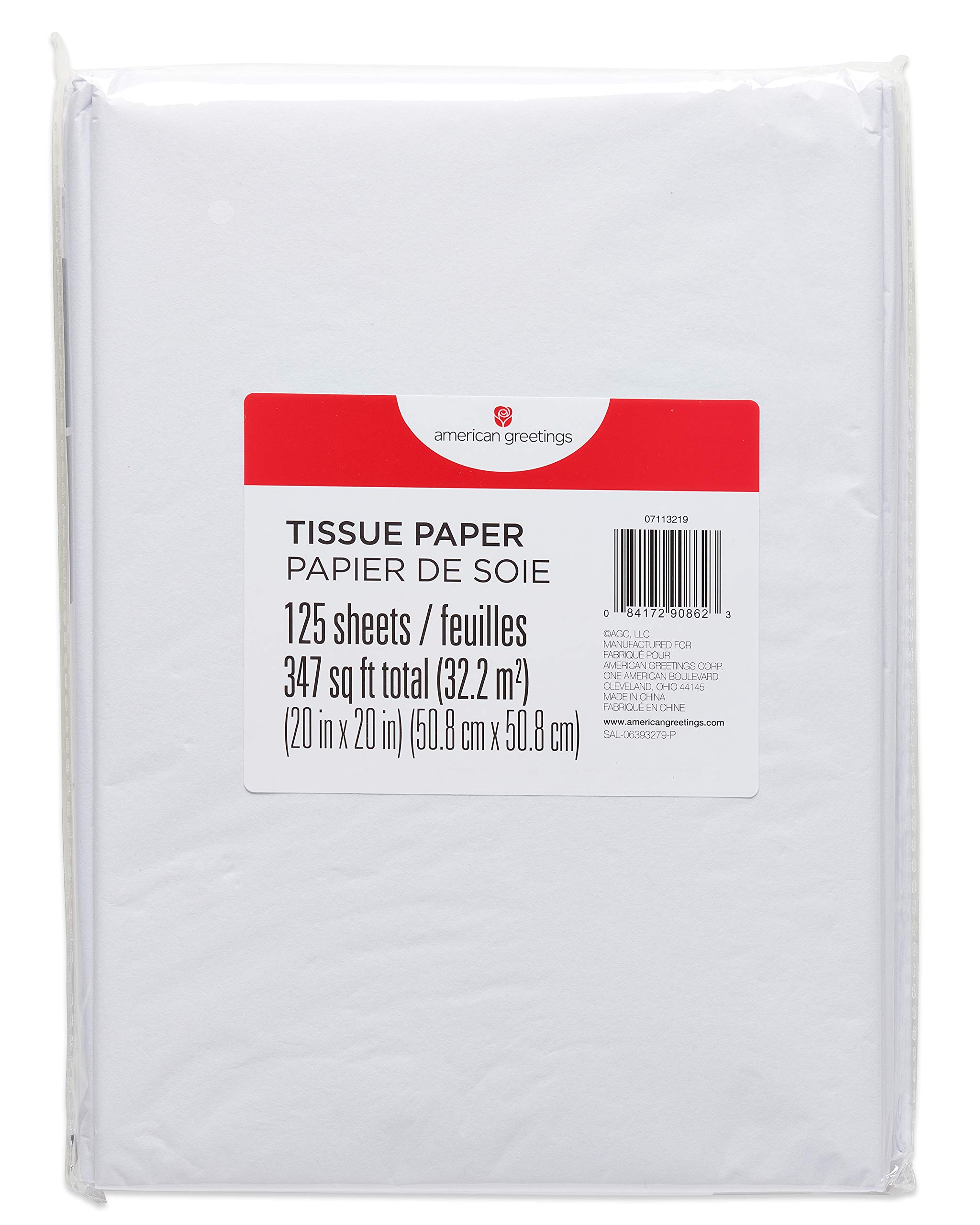 American Greetings Bulk White Tissue Paper (125 Sheets, 20" x 20") for Birthdays, All Occasions, Christmas, Valentine's Day, Gift Bags, Boxes, Gift Wrap, Crafts, Paper Flowers, Pom Poms, and More - Image 5