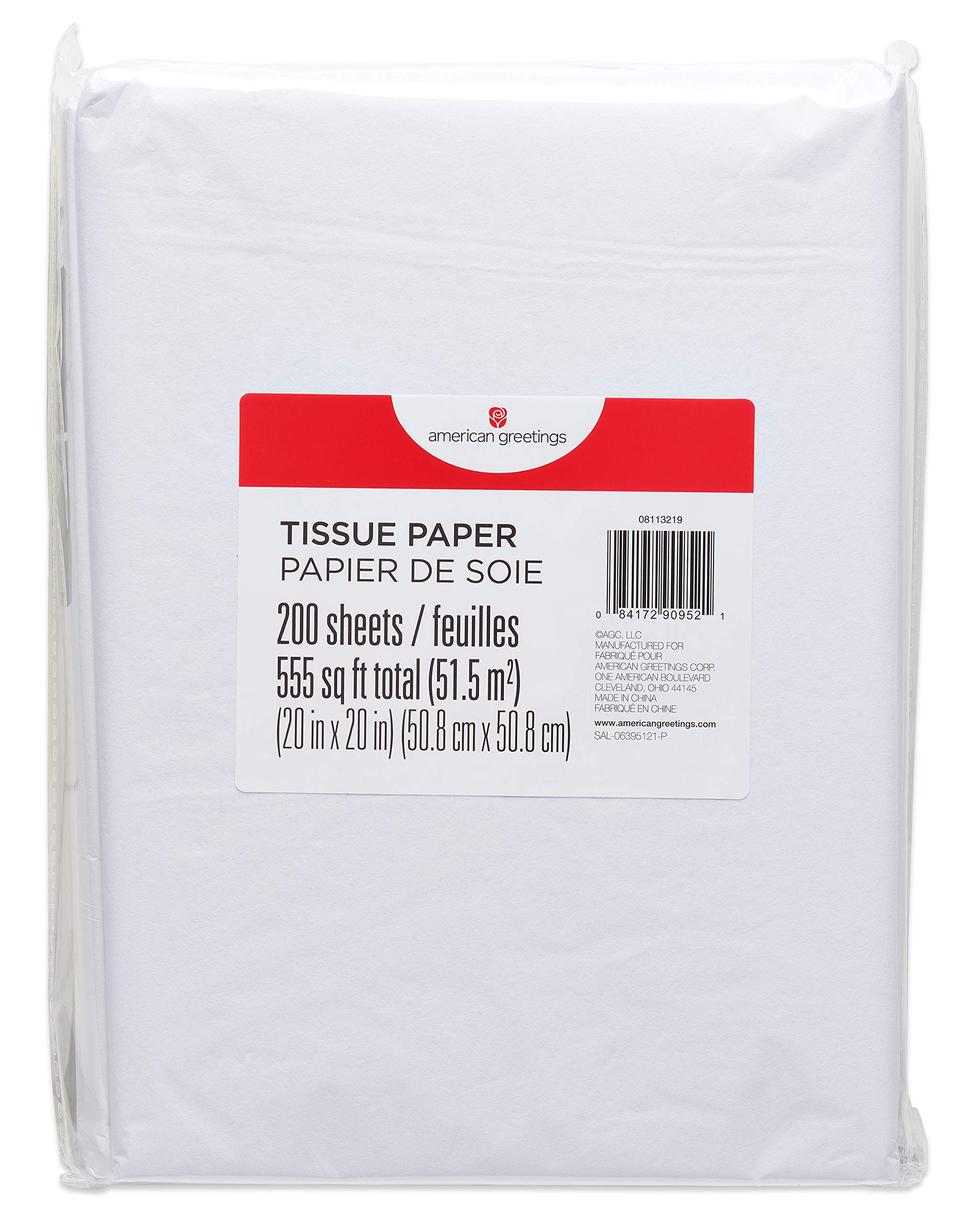 American Greetings Bulk White Tissue Paper (200 Sheets, 20" x 20") for Birthdays, All Occasions, Christmas, Valentine's Day, Gift Bags, Boxes, Gift Wrap, Crafts, Paper Flowers, Pom Poms, and More - Image 6
