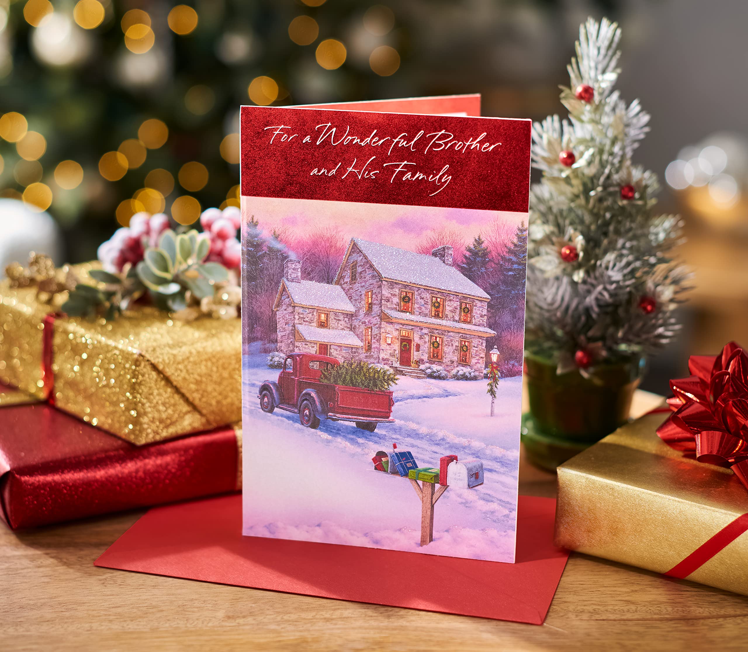 American Greetings Christmas Card for Brother and Family (Family Like Ours) - Image 6