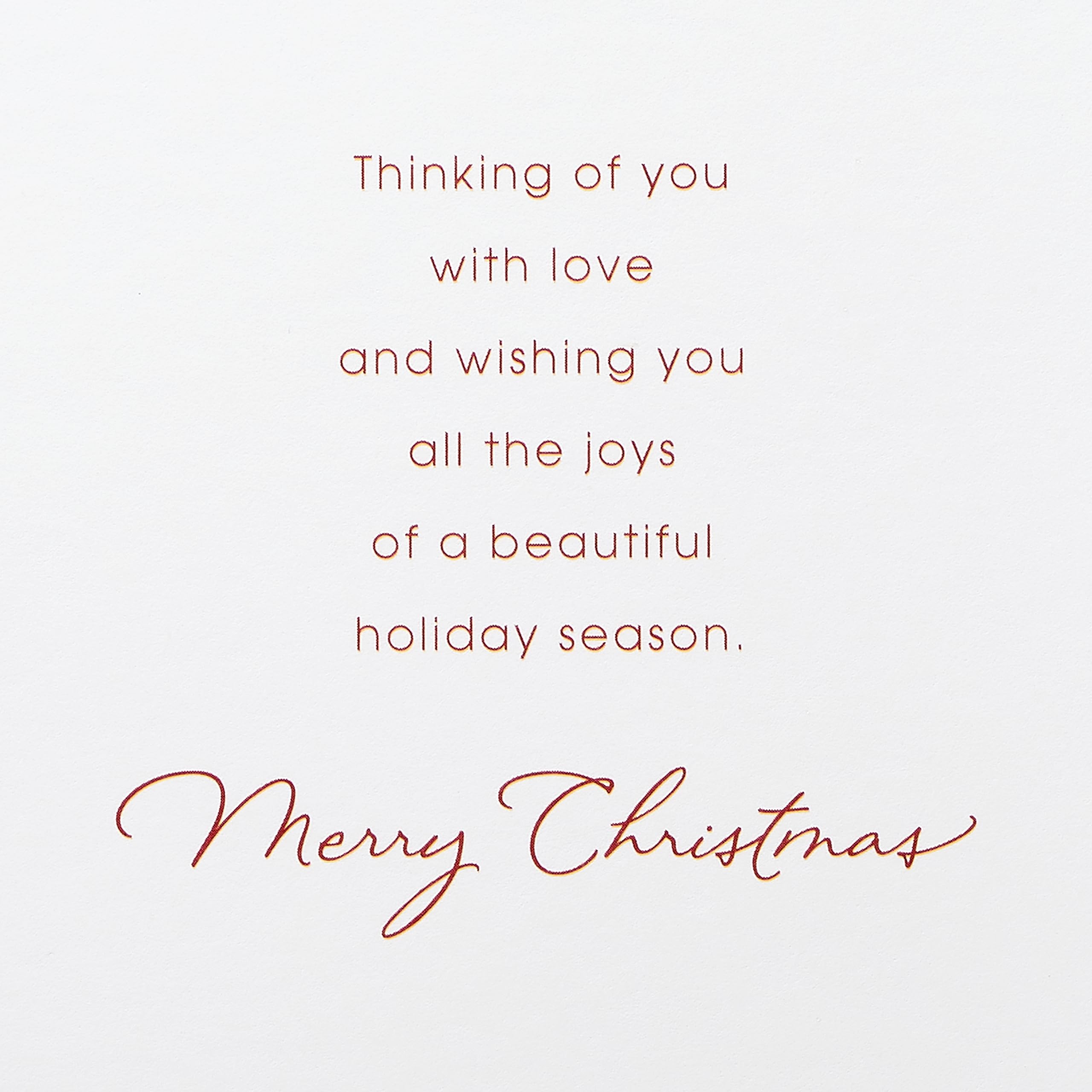 American Greetings Christmas Card for Family, Friends, or Someone Special, Shimmering Winter Cabin Scene Holiday Greeting (All the Joys) - Image 3