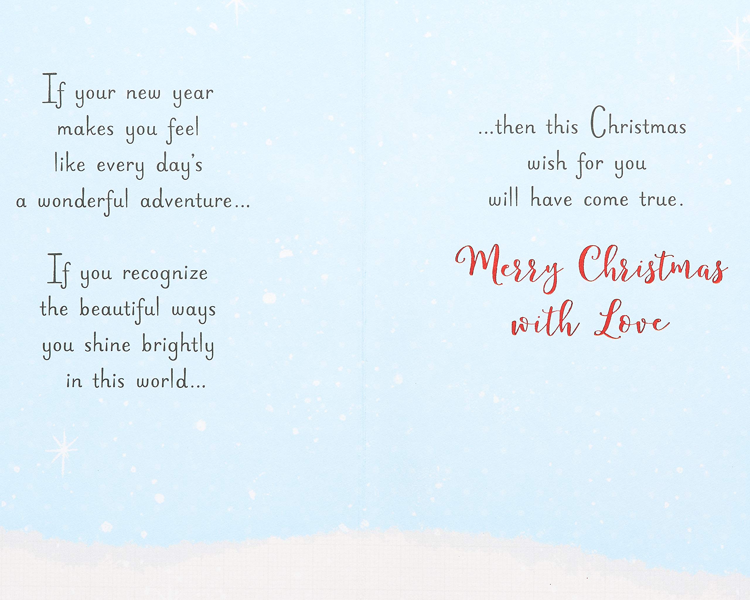 American Greetings Christmas Card for Granddaughter (Beautiful Ways You Shine) - Image 3