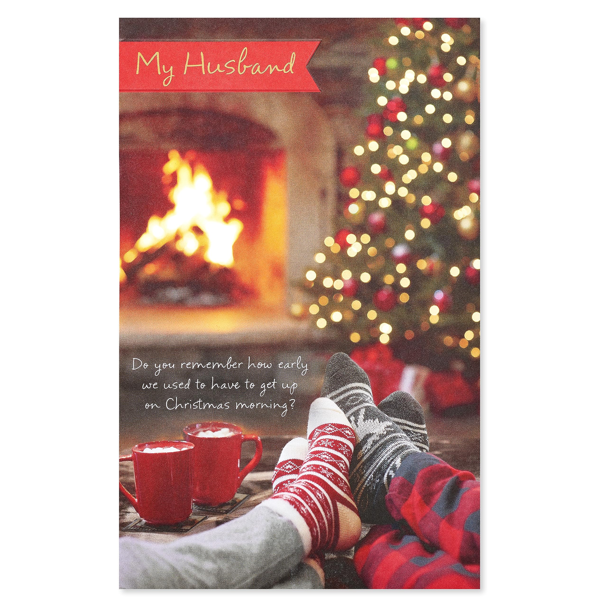 American Greetings Christmas Card for Husband, Romantic Fireside Holiday Greeting for Spouse (Sharing Christmas with You) - Image 5