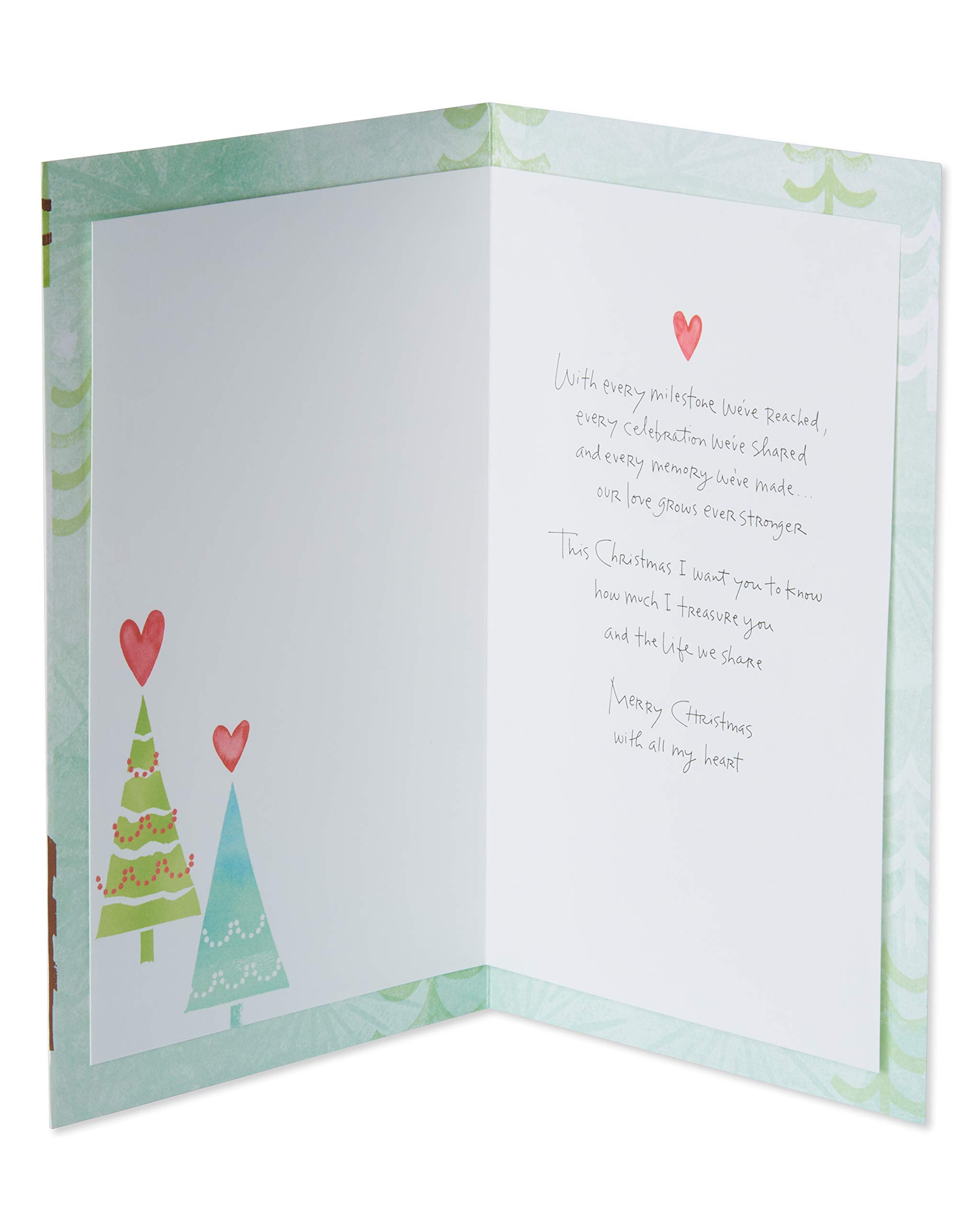 American Greetings Christmas Card for Husband, Romantic Holiday Greeting for Spouse (I Treasure You) - Image 2