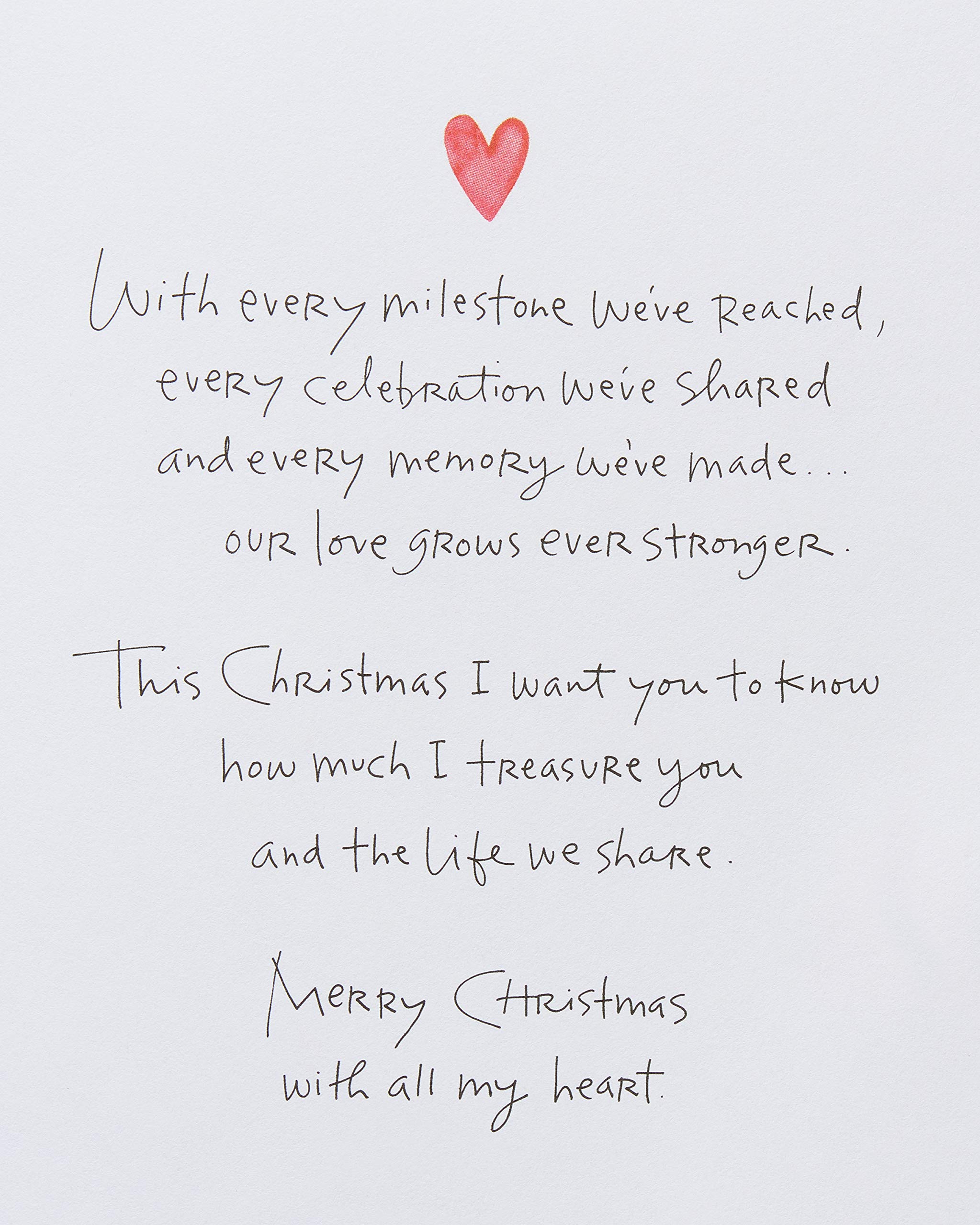 American Greetings Christmas Card for Husband, Romantic Holiday Greeting for Spouse (I Treasure You) - Image 3