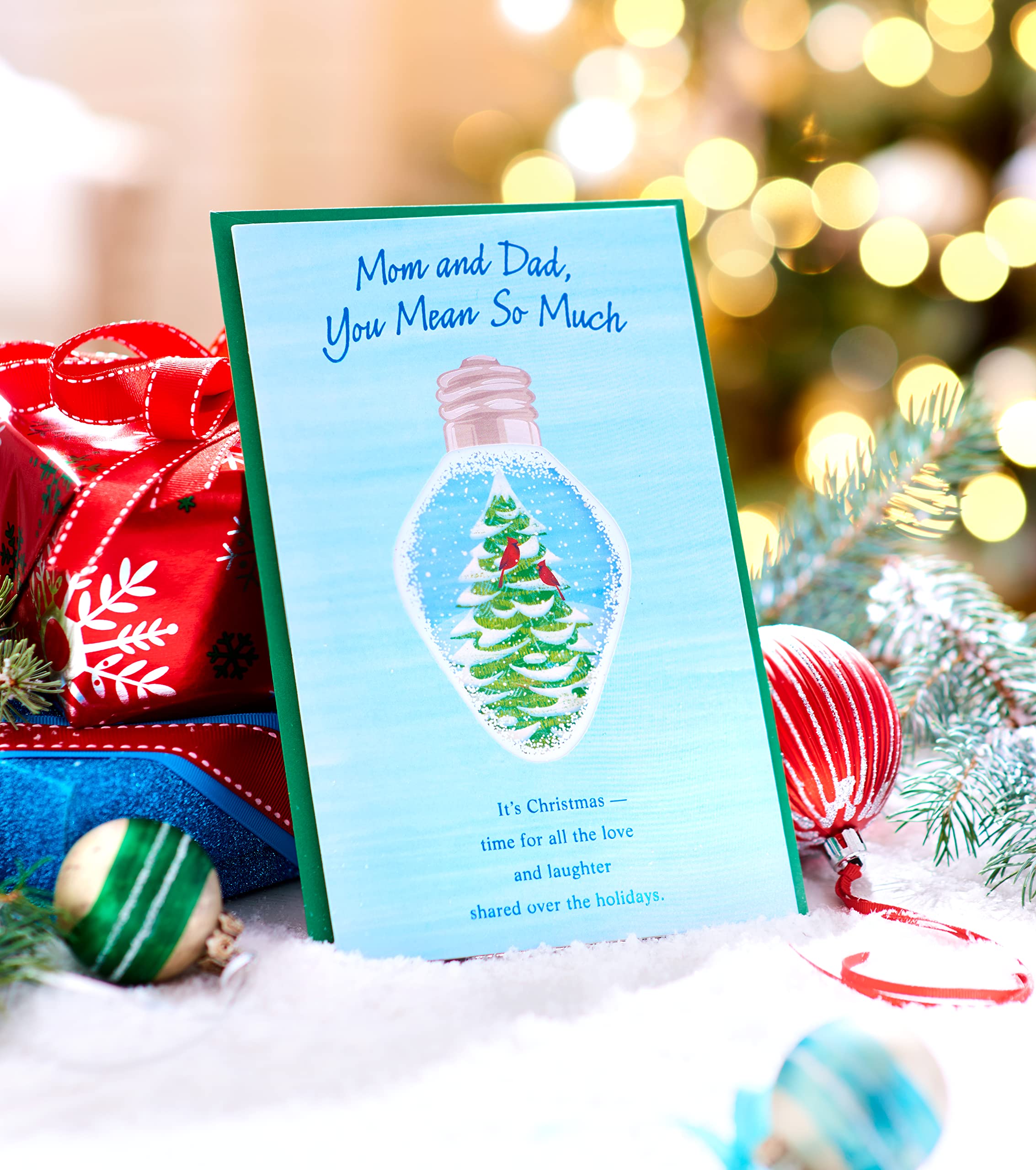 American Greetings Christmas Card for Mom and Dad, Sentimental Holiday Greeting for Parents (Love and Laughter) - Image 7