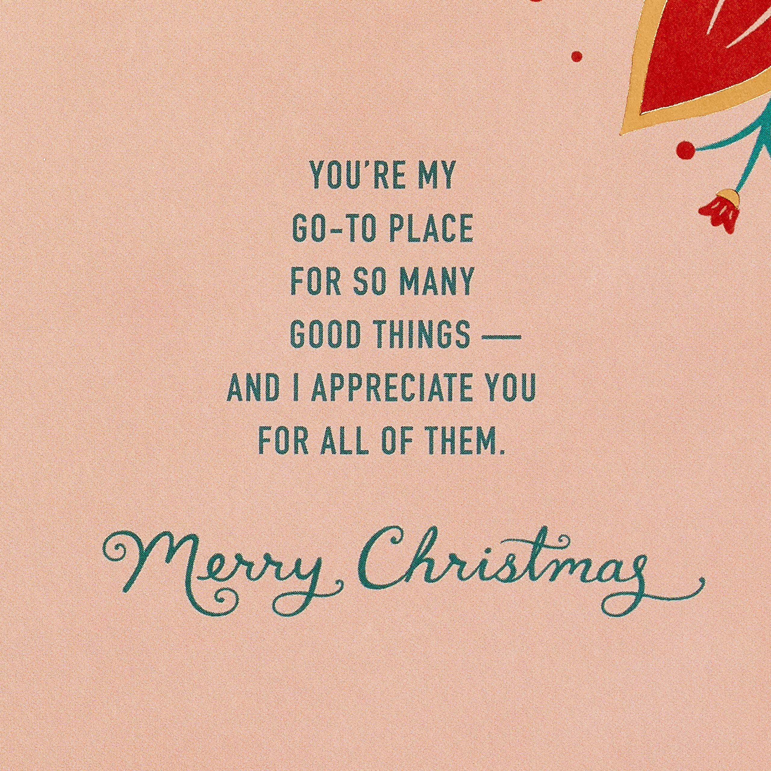 American Greetings Christmas Card for Mom (I Appreciate You) - Image 3