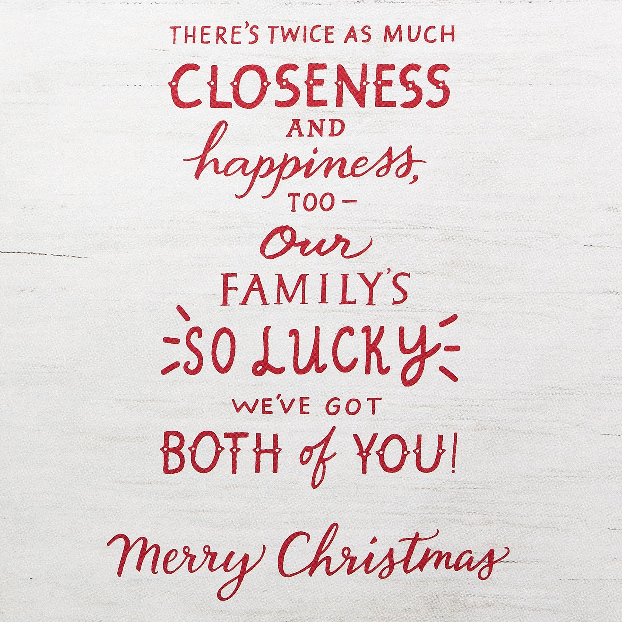 American Greetings Christmas Card for Sister and Brother-in-Law, Festive Holiday Greeting for Sister and Husband, Partner, or Spouse (Twice As Much) - Image 3