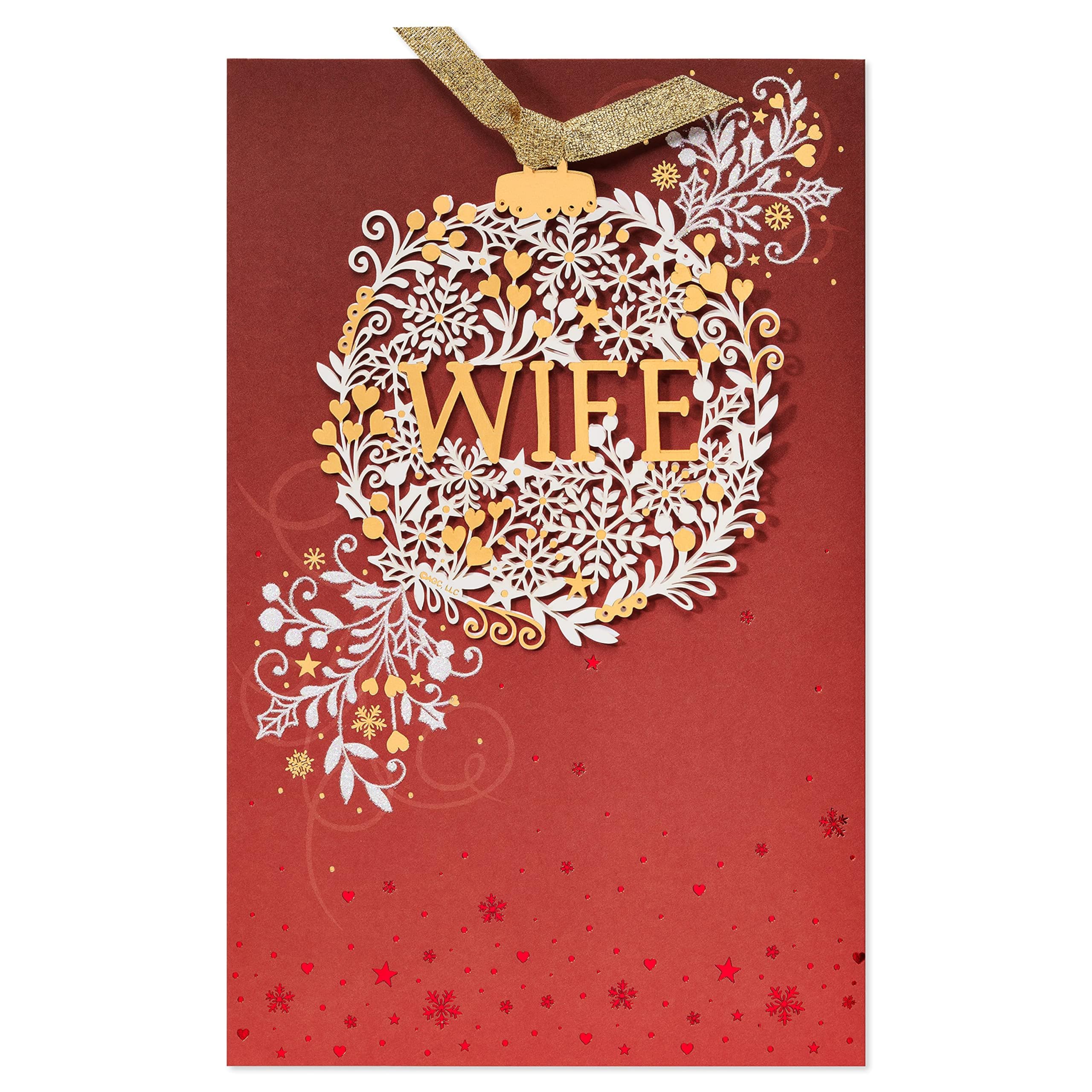 American Greetings Christmas Card for Wife, Romantic Holiday Greeting with Detachable Keepsake Ornament (Life's Been So Good) - Image 5