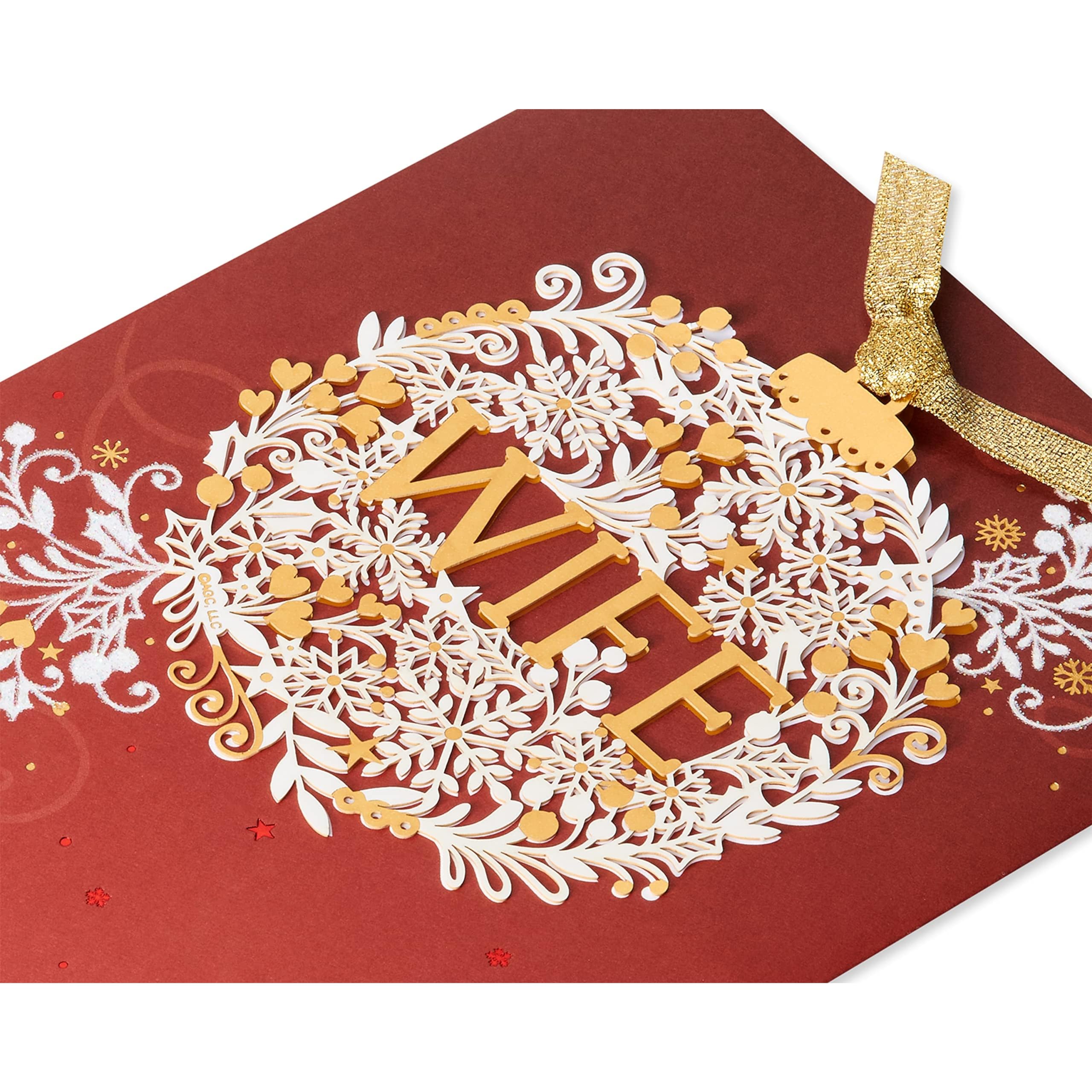 American Greetings Christmas Card for Wife, Romantic Holiday Greeting with Detachable Keepsake Ornament (Life's Been So Good) - Image 6
