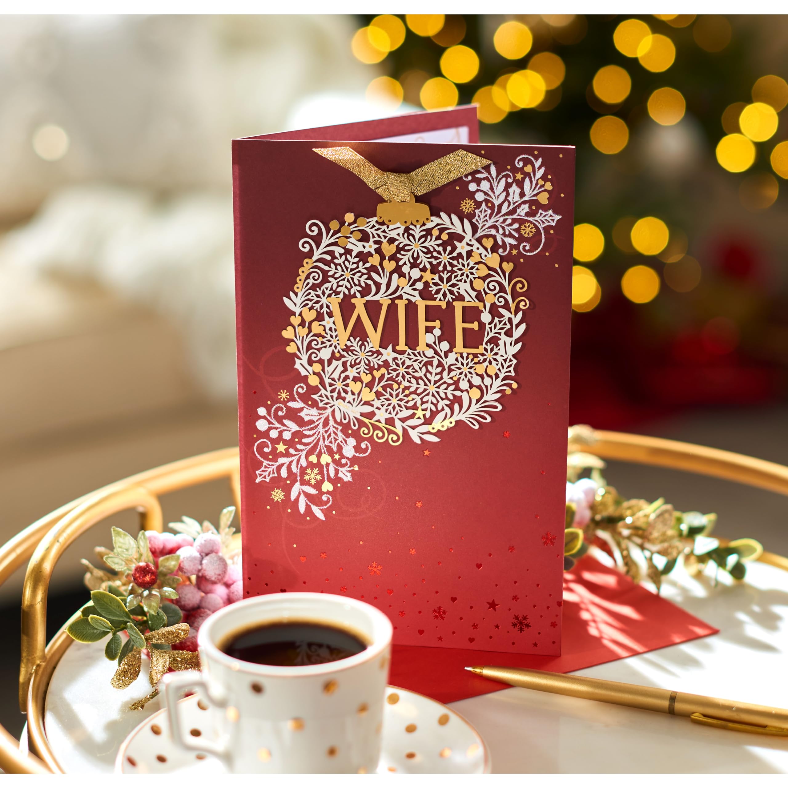 American Greetings Christmas Card for Wife, Romantic Holiday Greeting with Detachable Keepsake Ornament (Life's Been So Good) - Image 8