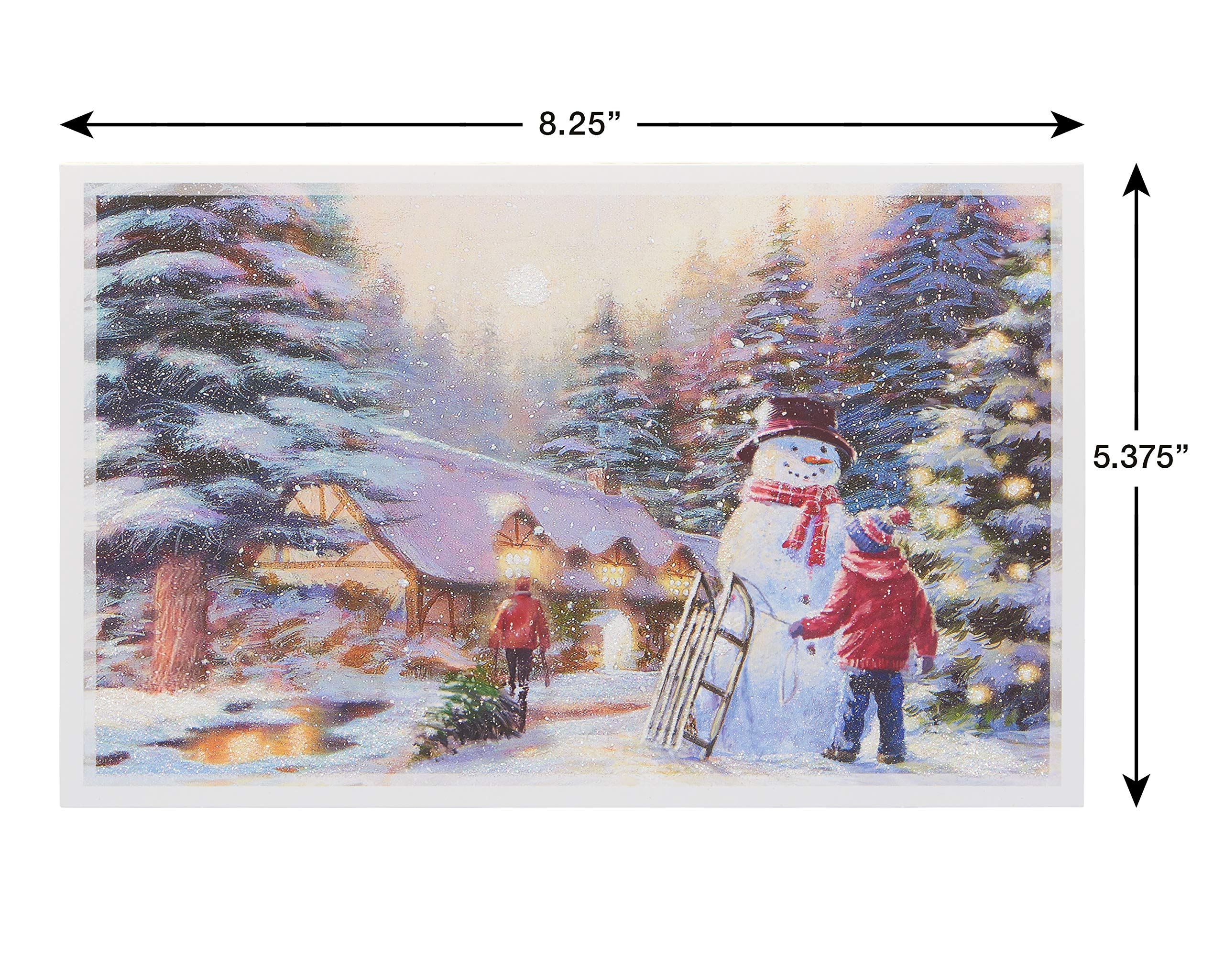 American Greetings Christmas Cards Boxed with Envelopes, Outdoor Kids and Snowman (12-Count) - Image 7