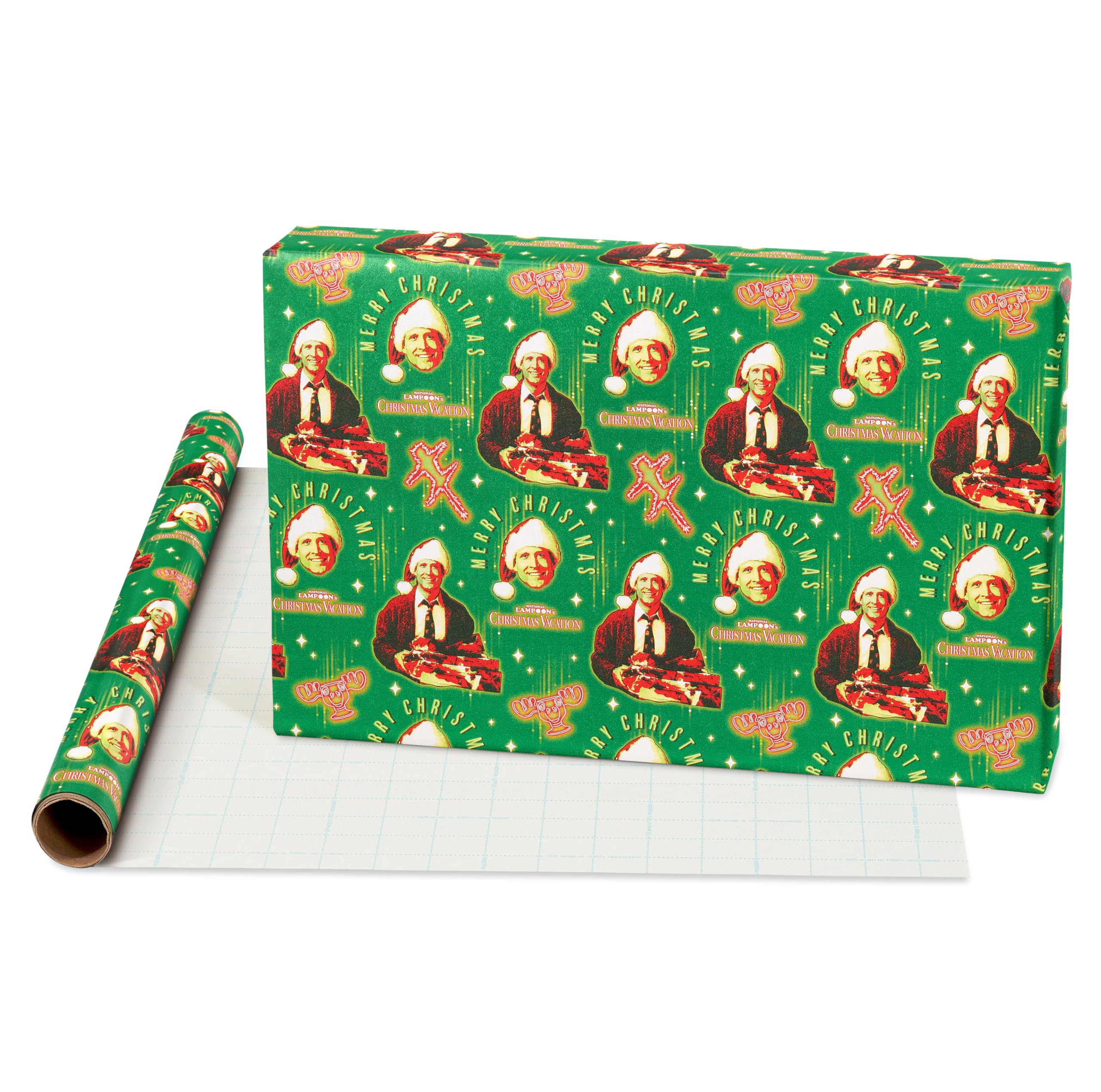 American Greetings Christmas Wrapping Paper Rolls, Classic Holiday Movie Themed Gift Wrap (105 sq. ft., 3 Rolls-30 in. x 14 ft.) Buddy the Elf, Clark Griswold, Ralphie and Leg Lamp - Image 3