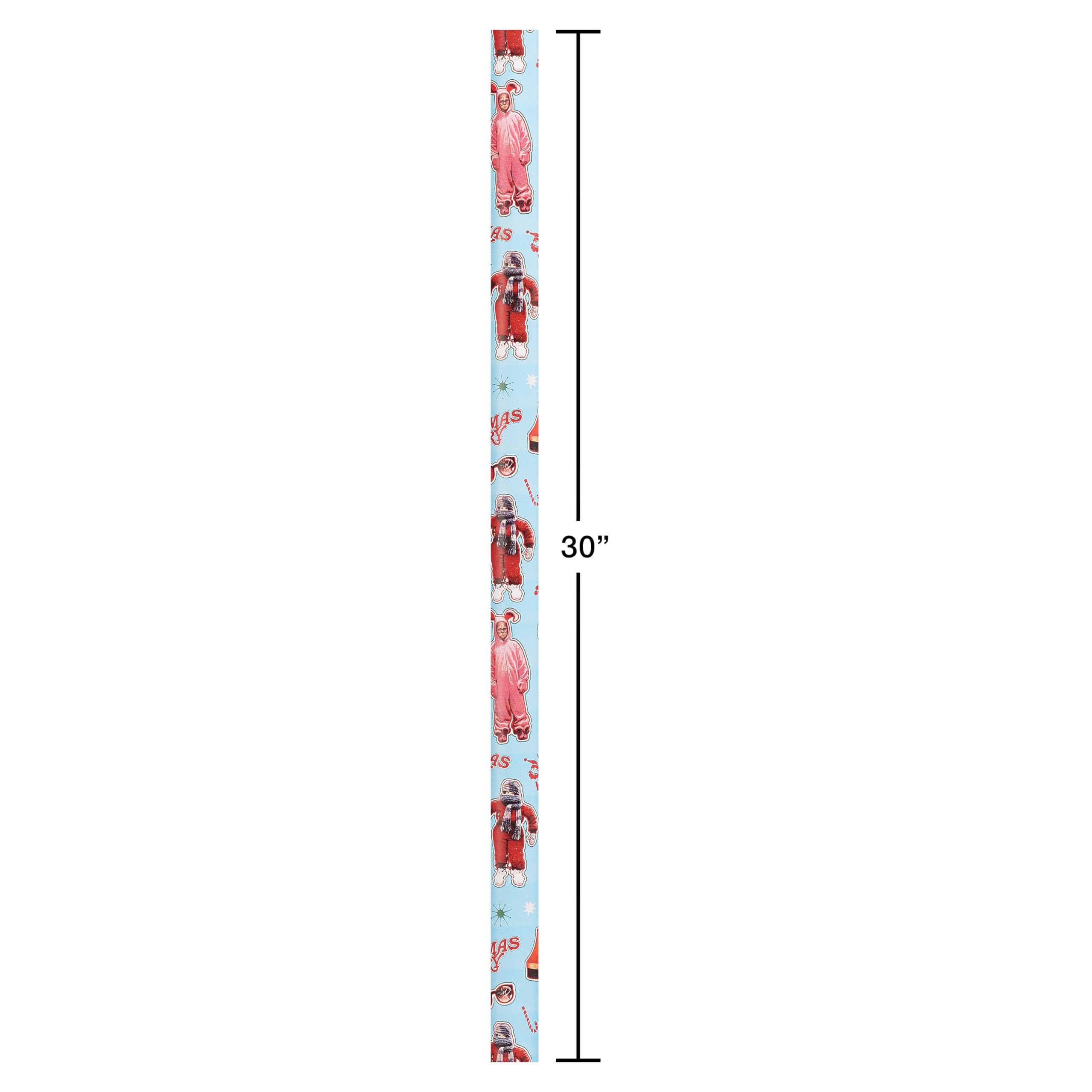 American Greetings Christmas Wrapping Paper Rolls, Classic Holiday Movie Themed Gift Wrap (105 sq. ft., 3 Rolls-30 in. x 14 ft.) Buddy the Elf, Clark Griswold, Ralphie and Leg Lamp - Image 6