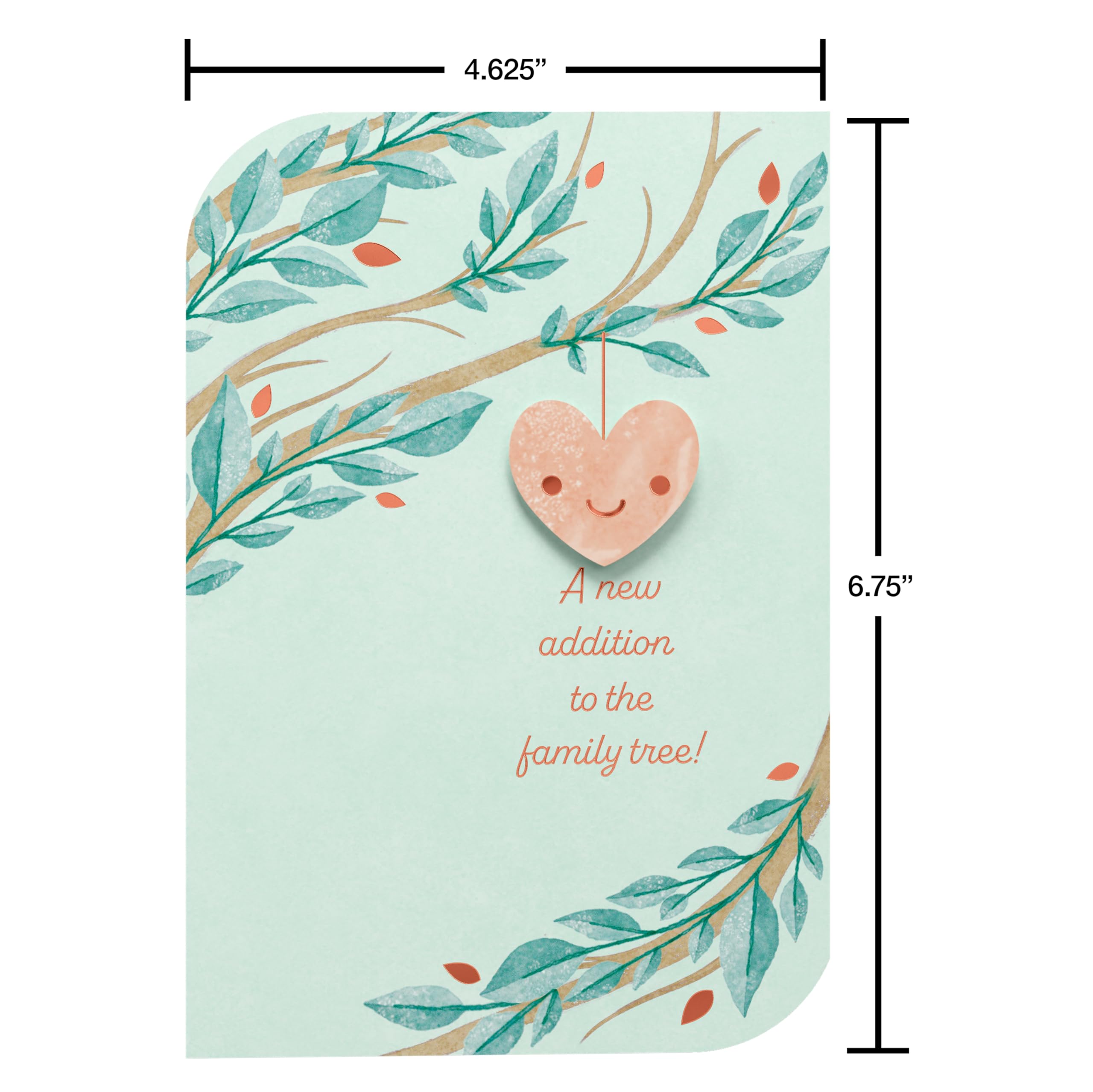 American Greetings Congratulations Card for New Grandparents, Grandparents-to-Be, New Baby (Tree Branches with Heart) - Image 5