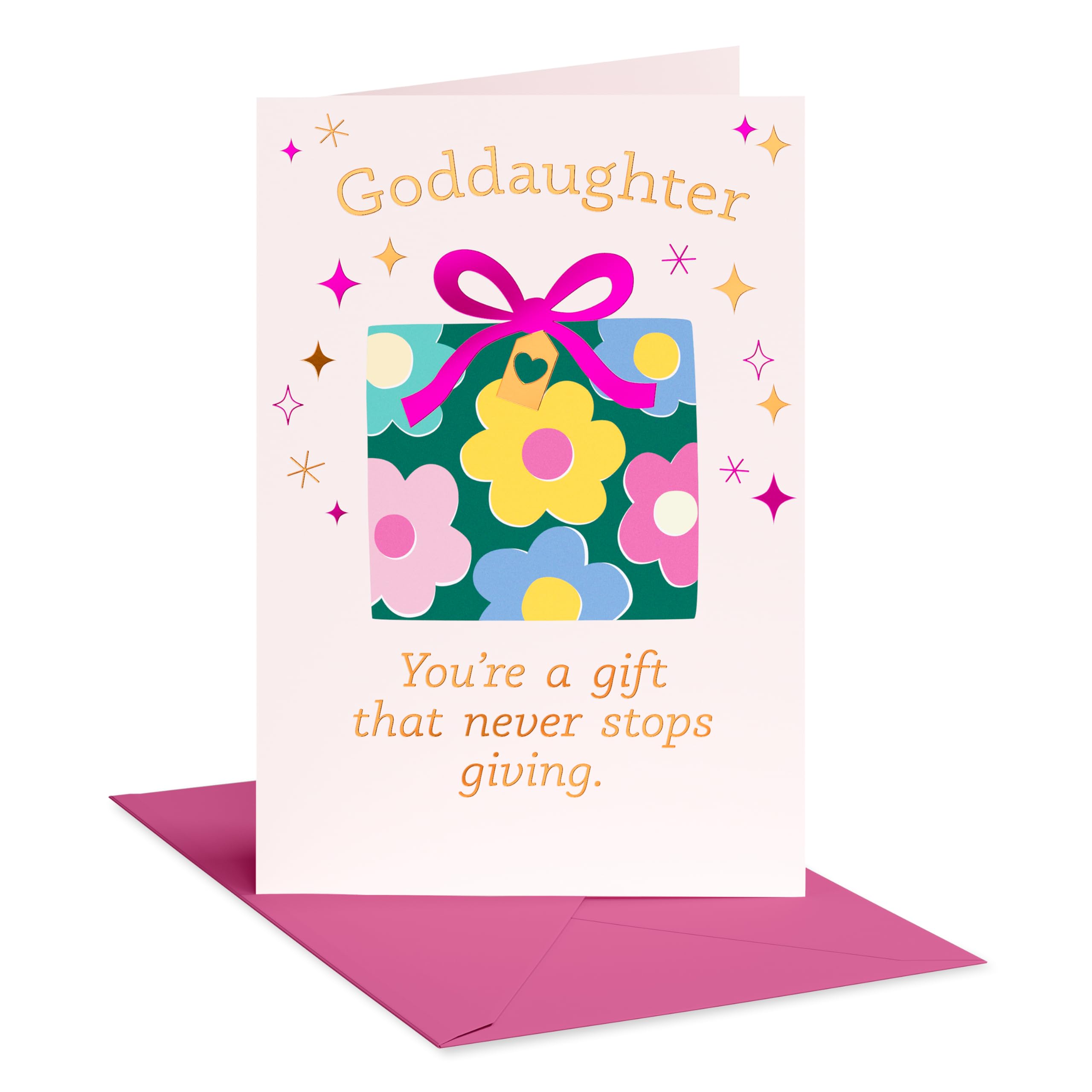 American Greetings Cute Goddaughter Birthday Card from Godmother, Godfather (So Blessed)